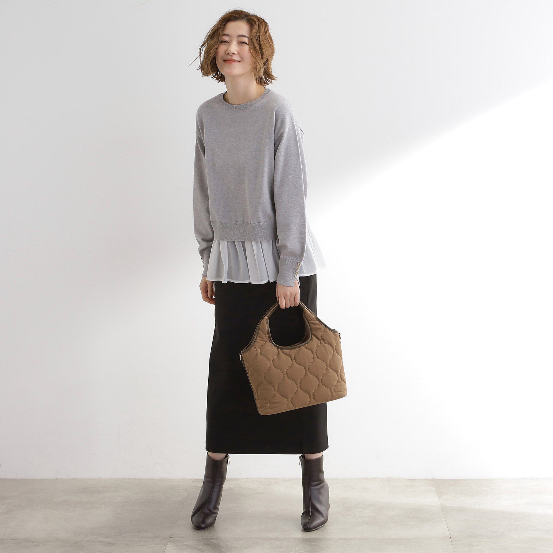 grove「【撥水】キルトクリテ2WAYトート」|トートバッグ|