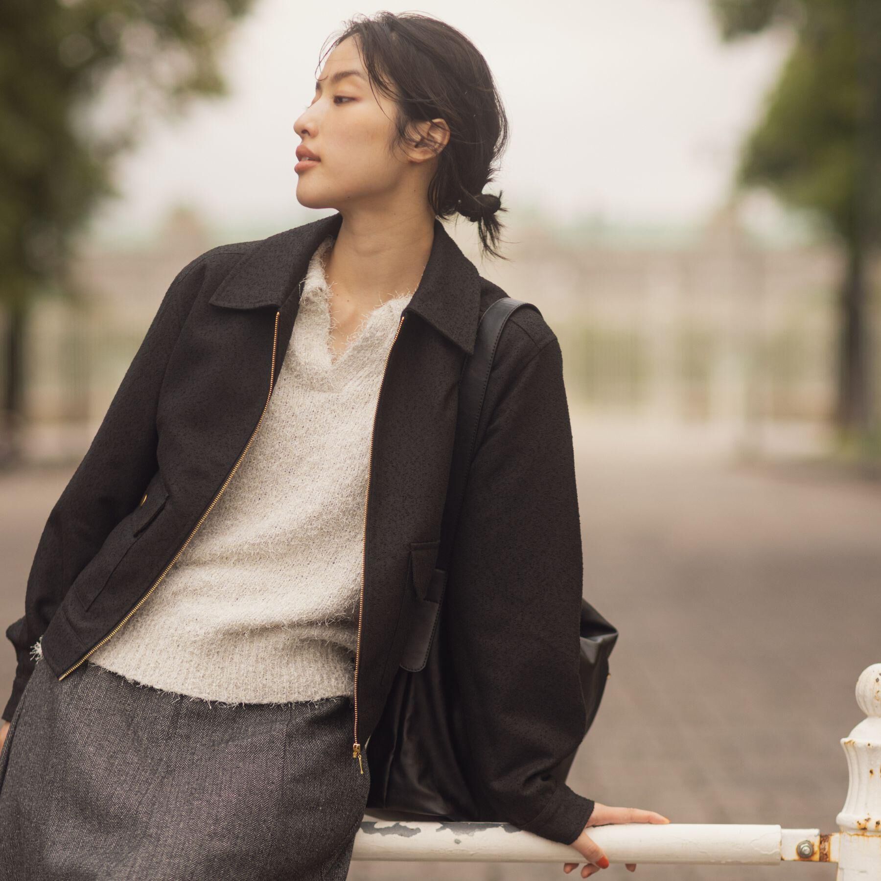 grove「カジュアルに羽織れる、大人のツイードトラックジャケット」|ブルゾン・スタジャン|