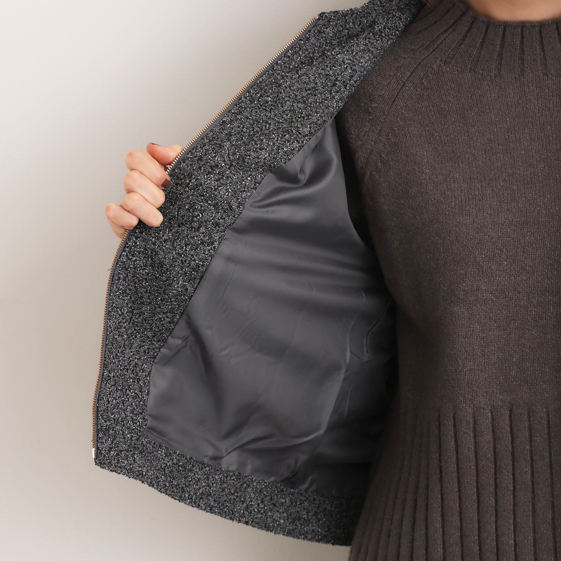 grove「カジュアルに羽織れる、大人のツイードトラックジャケット」|ブルゾン・スタジャン|