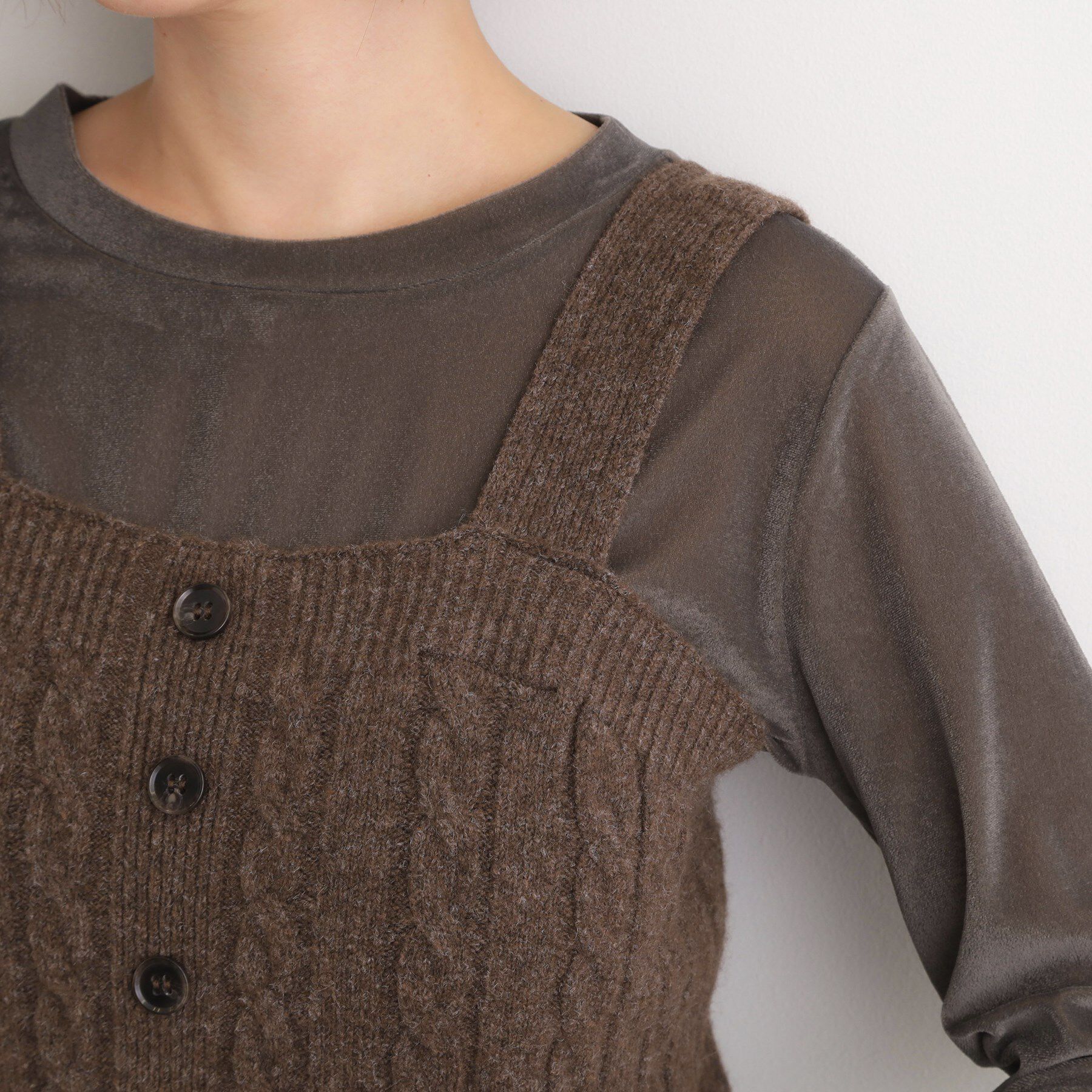 grove「【SETITEM】ケーブルニットビスチェ」|ニット・セーター|