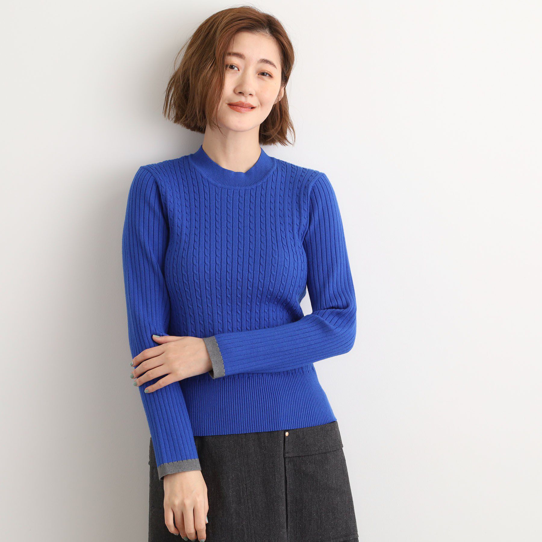 grove「袖口配色リブニット」|ニット・セーター|