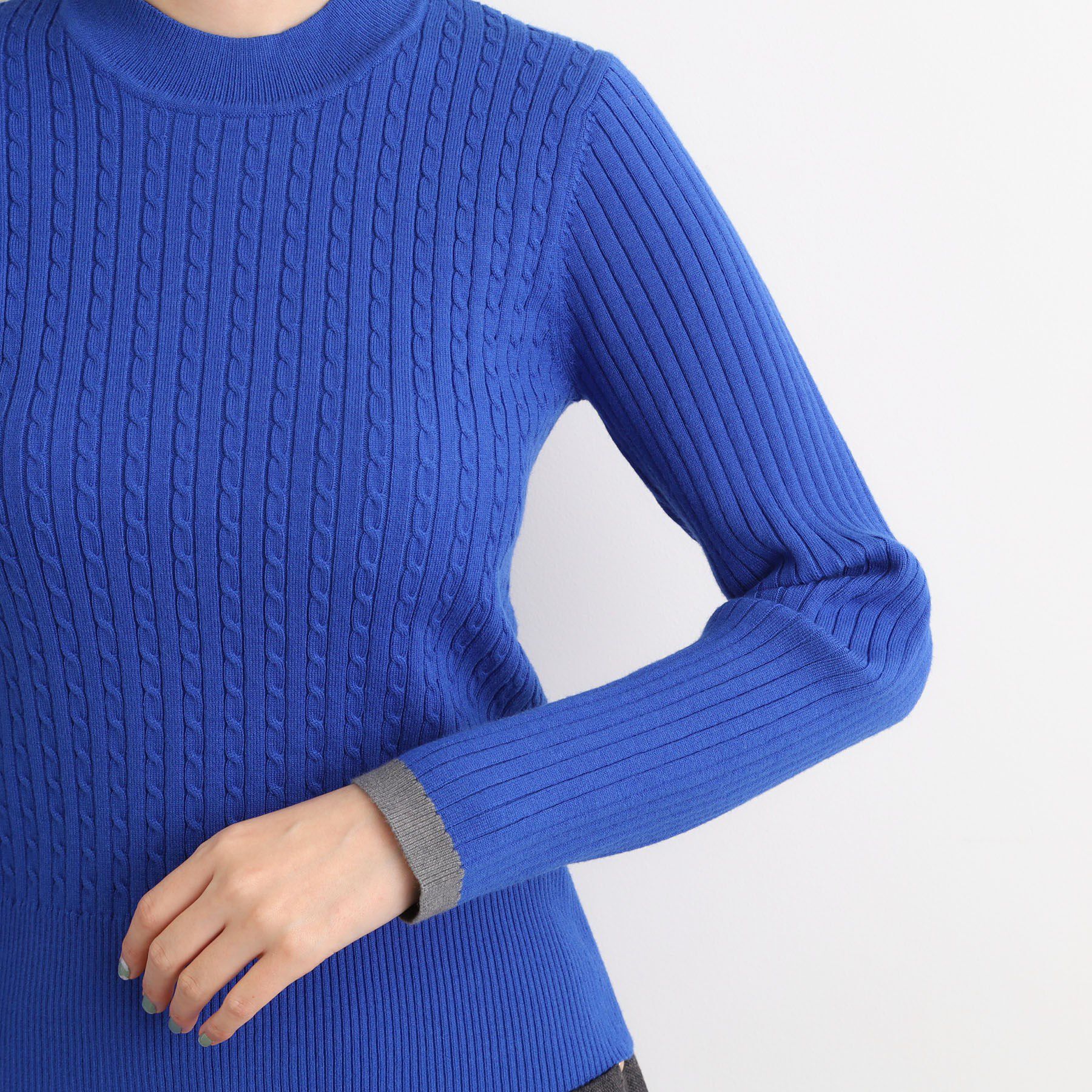 grove「袖口配色リブニット」|ニット・セーター|