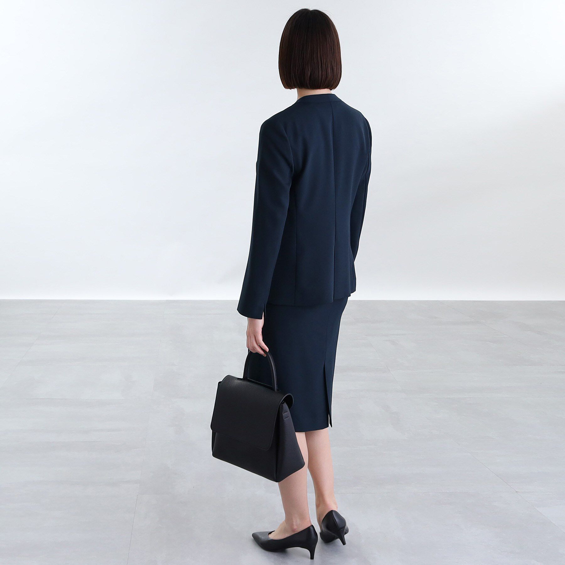 INDIVI「【定番スーツ／UVケア／イージーケア／洗える】ウール調ストレートスカート」|スーツ|