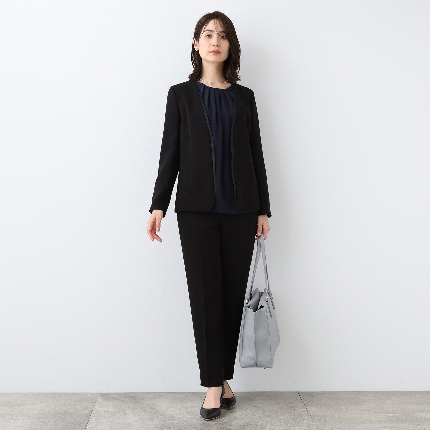 INDIVI「【日本製／トリアセテート混】タックデザインブラウス」|シャツ・ブラウス|