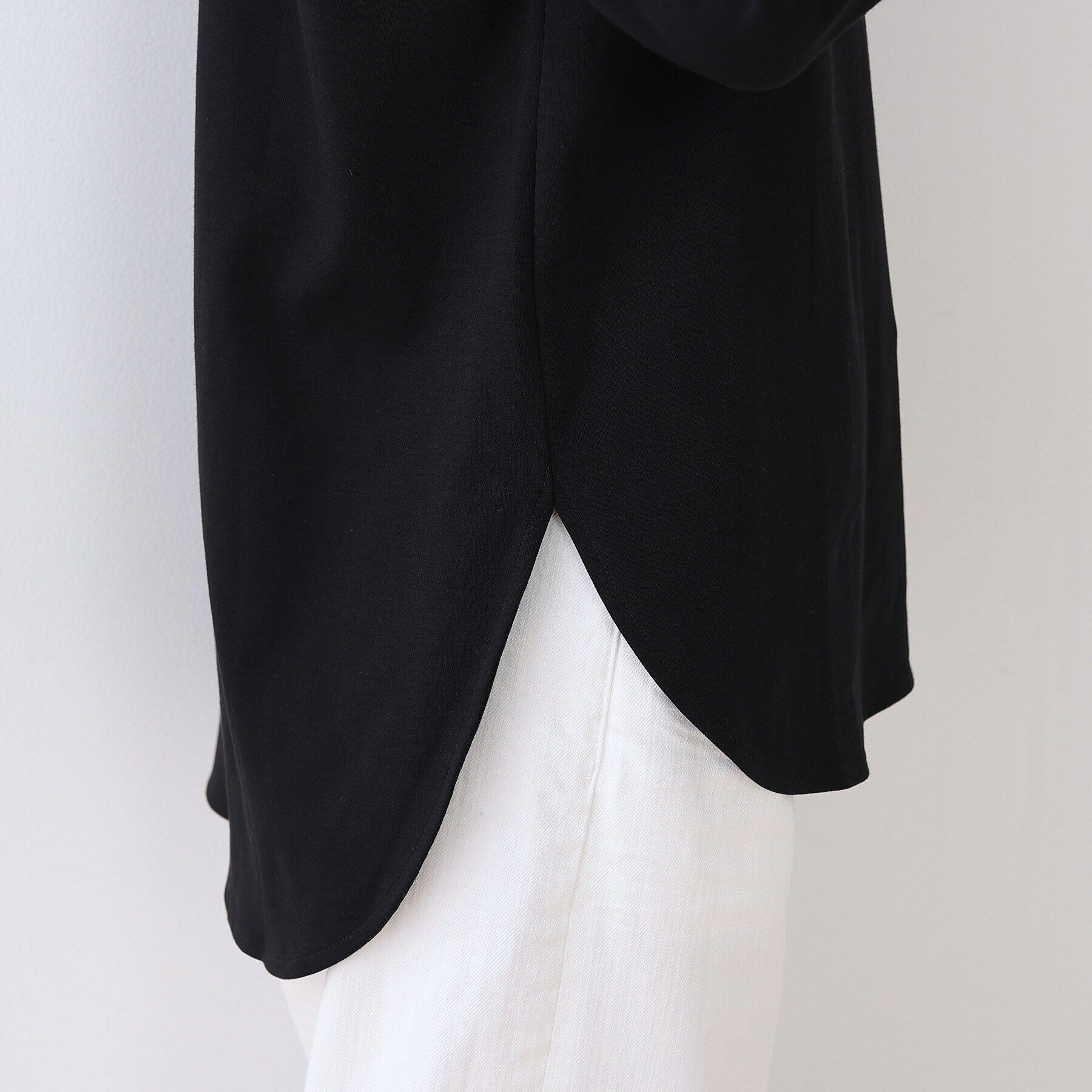 INDIVI「【キレイめ】ベーシックロングTシャツ」|Tシャツ・カットソー|