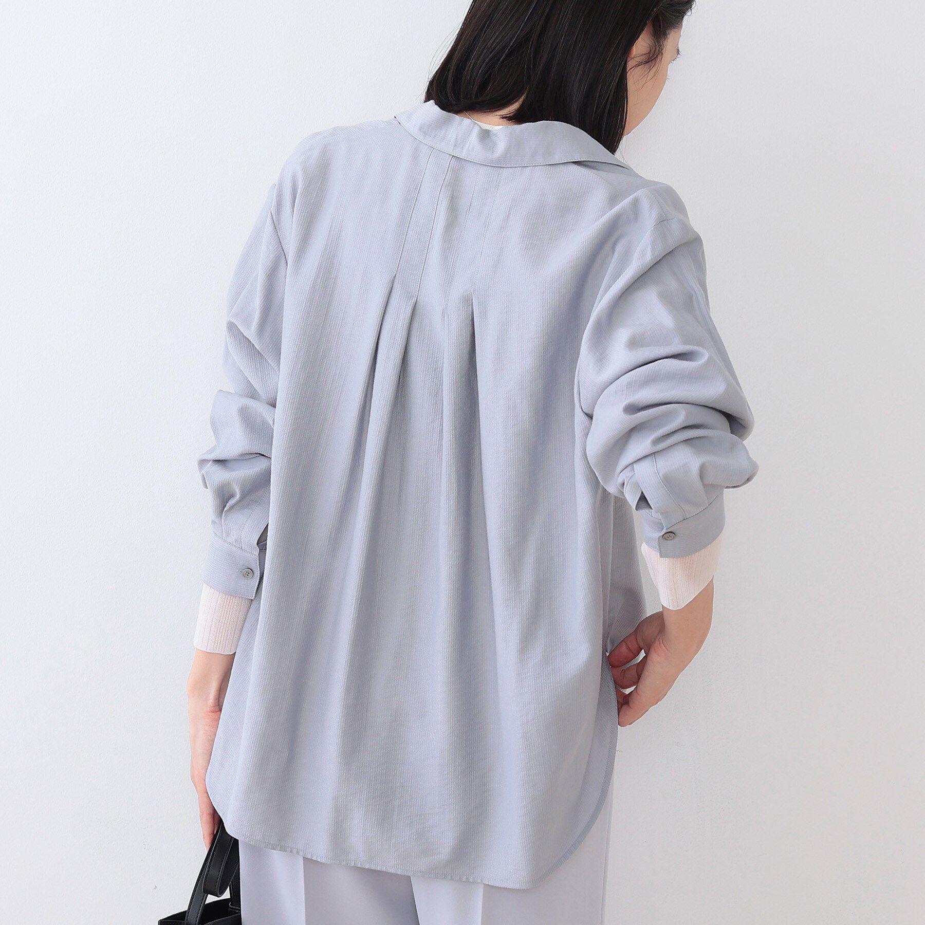 INDIVI「【洗える／シアー】ドビーストライプシャツ」|シャツ・ブラウス|