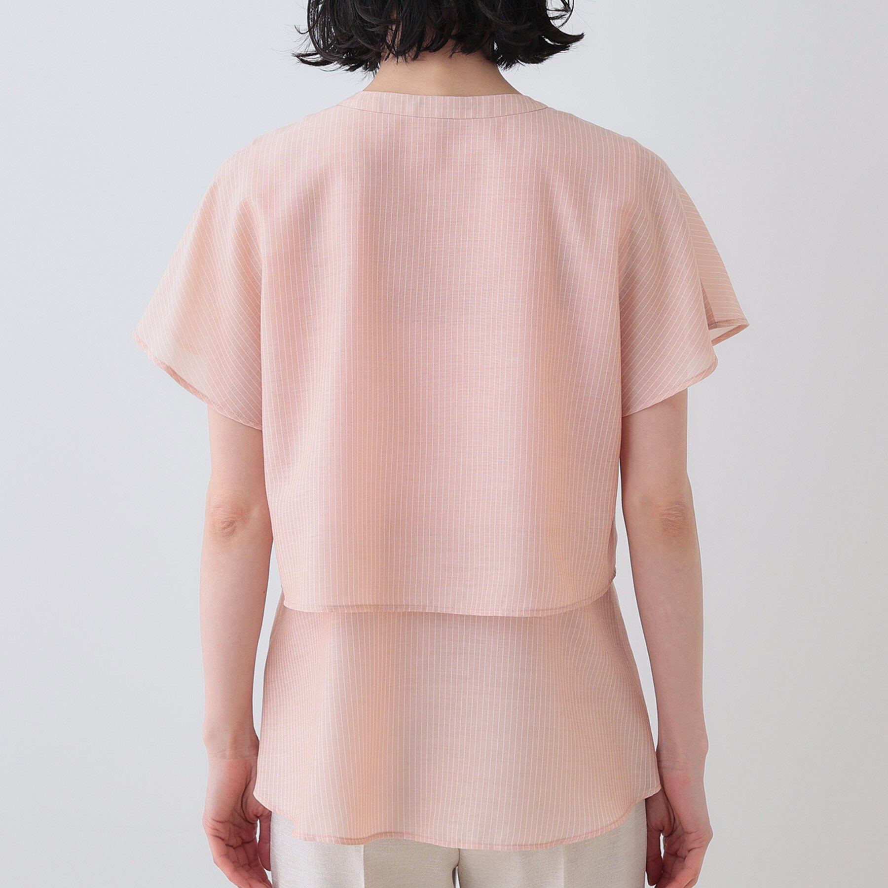 INDIVI「新色登場！【洗える／エアリー】ティアードブラウス」|シャツ・ブラウス|