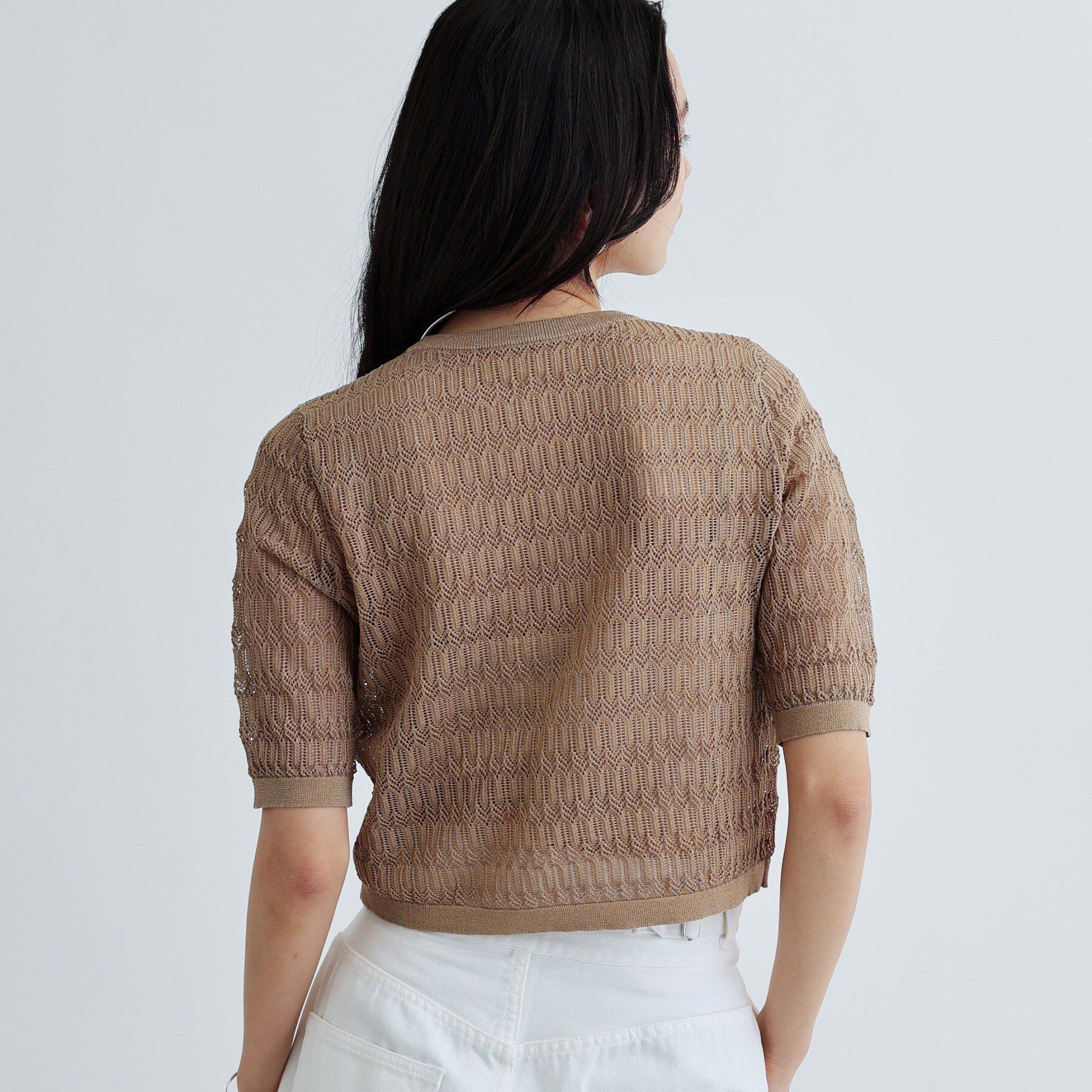 GALLEST「ハーフスリーブシアーニット」|ニット・セーター|