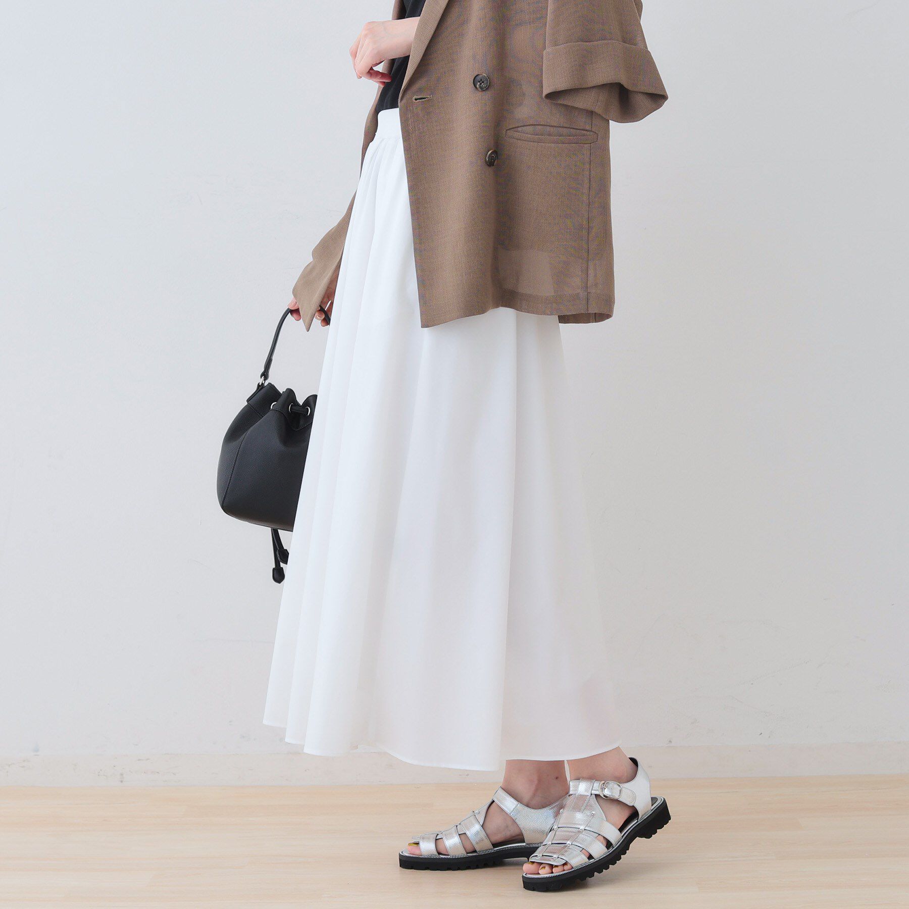 INDIVI「【通気性◎撥水／UVケア／SETUP可能】アクティブスカート」|スカート|