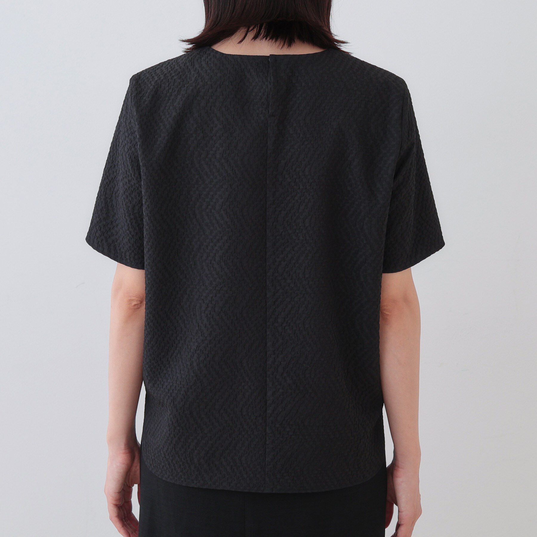 INDIVI「【日本製／インポート素材】フクレジャカードブラウス」|シャツ・ブラウス|