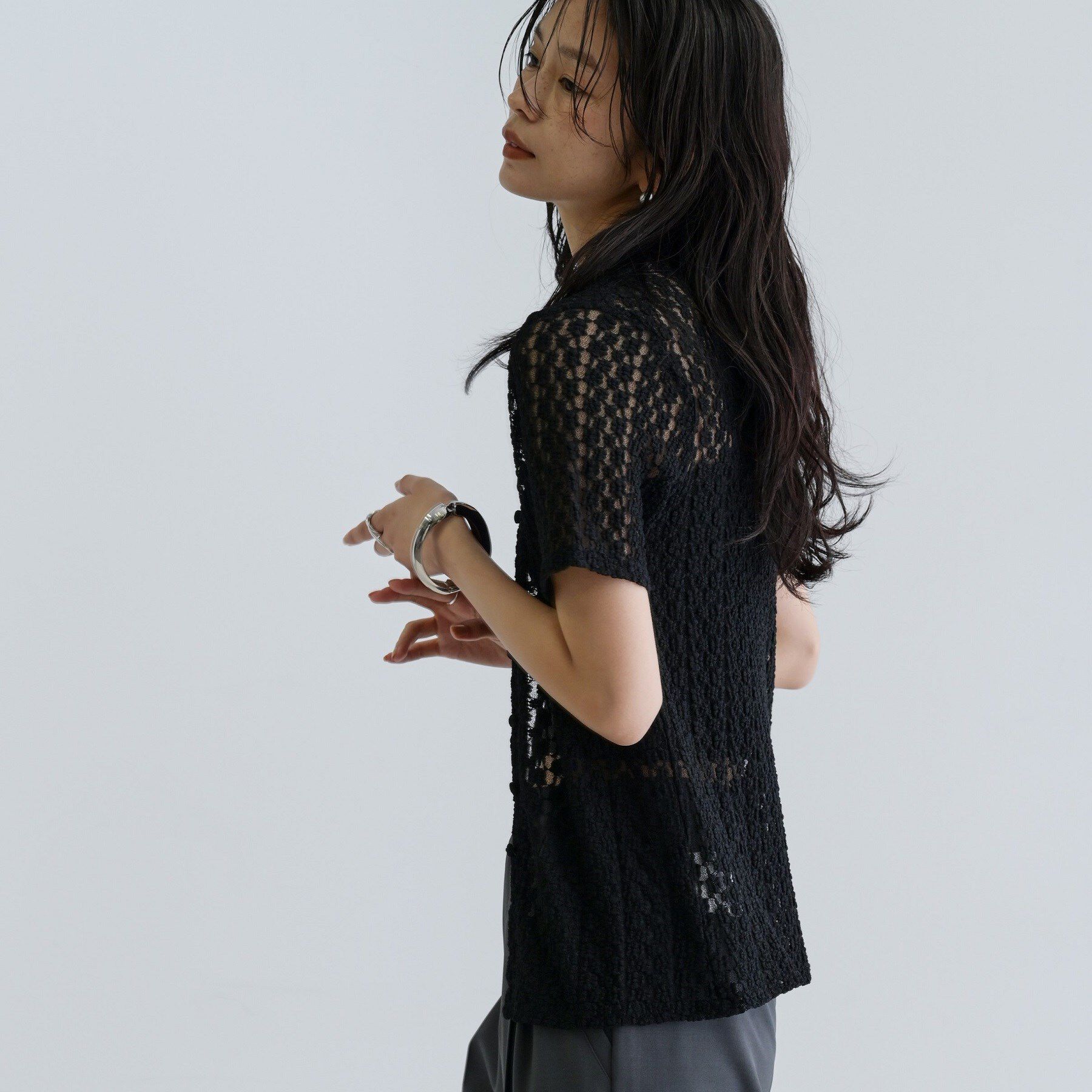 GALLEST「【一部店舗限定】カットレースポロ」|シャツ・ブラウス|