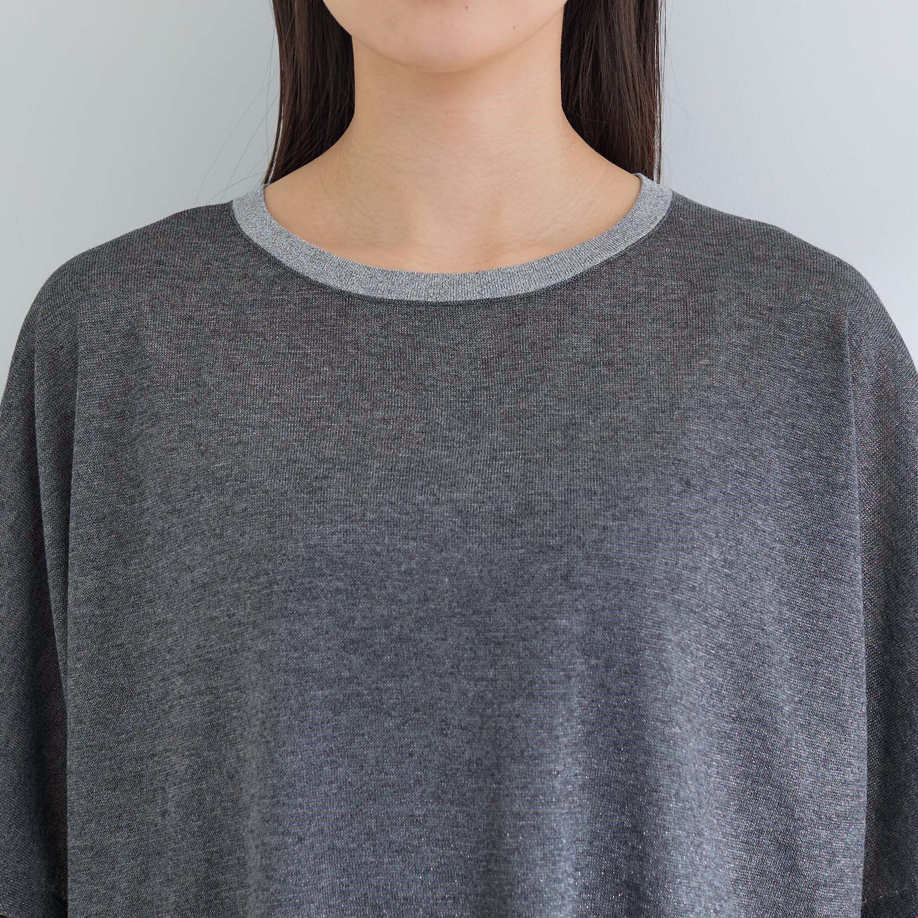 INDIVI「【洗える／二の腕カバー】バイカラーラメニット」|ニット・セーター|