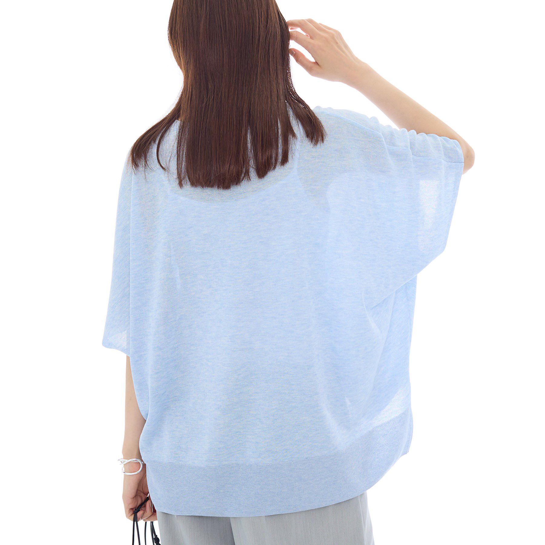 INDIVI「【洗える／二の腕カバー】バイカラーラメニット」|ニット・セーター|