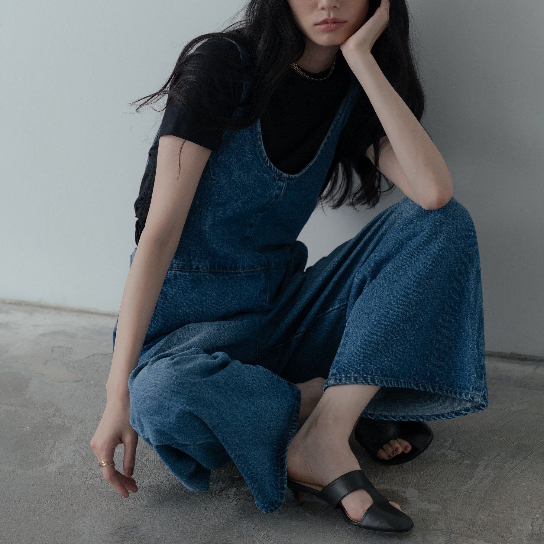 GALLEST「デニムサロペット」|オールインワン|