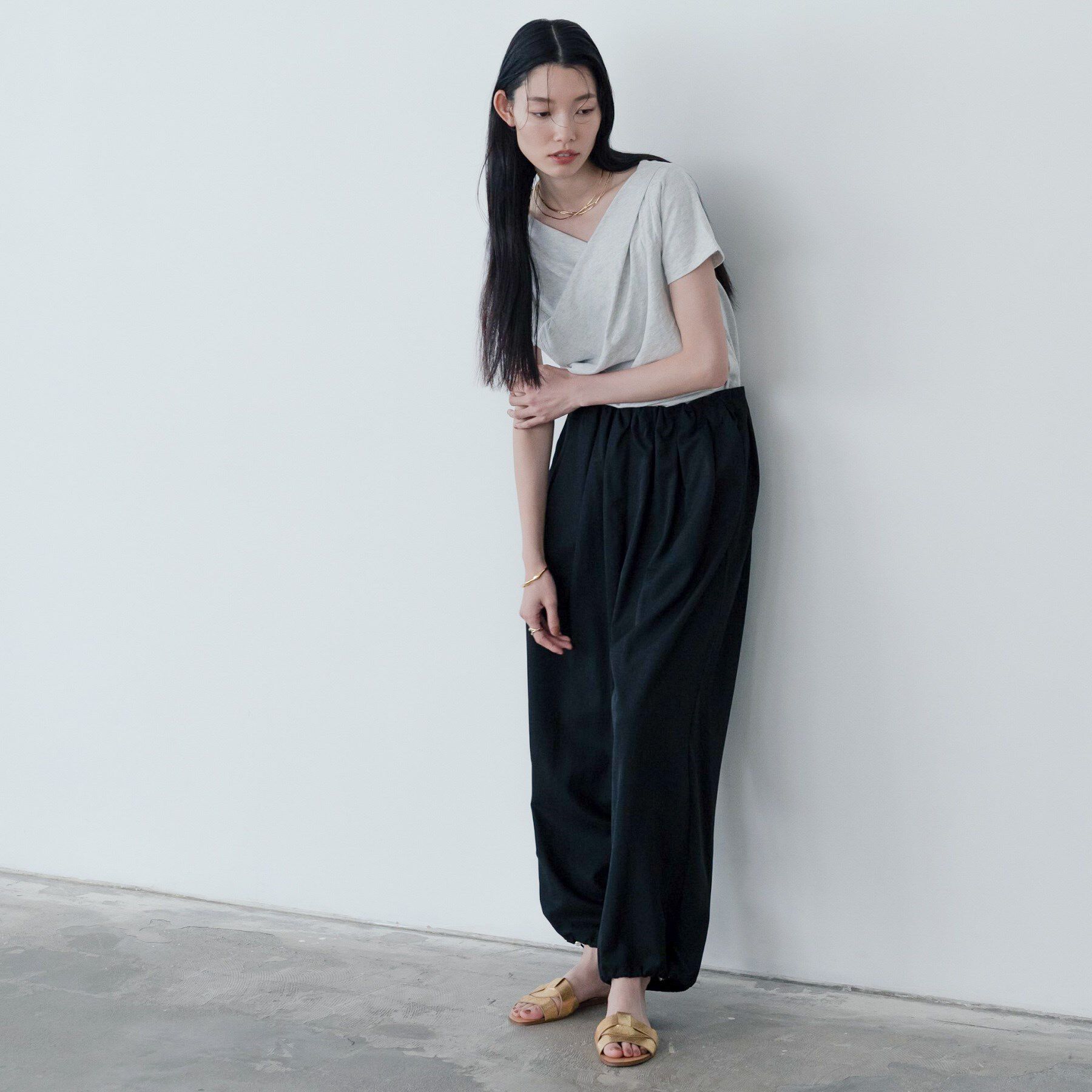 GALLEST「ドレープクロップドカットソー」|Tシャツ・カットソー|