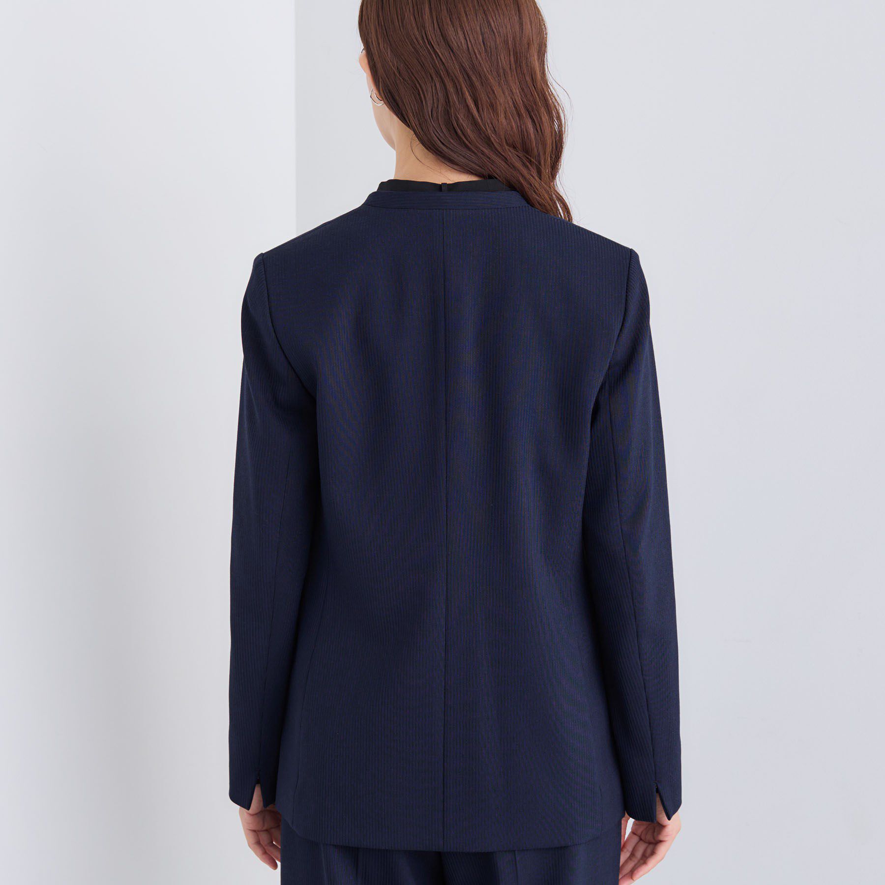 INDIVI「【日本製／通勤スーツ】プレシャスドビー ノーカラージャケット」|スーツ|