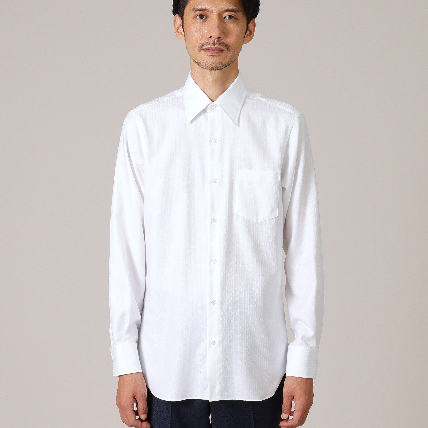 TAKEO KIKUCHI「【Made in JAPAN】ドビーストライプ ドレス シャツ」|シャツ・ブラウス|