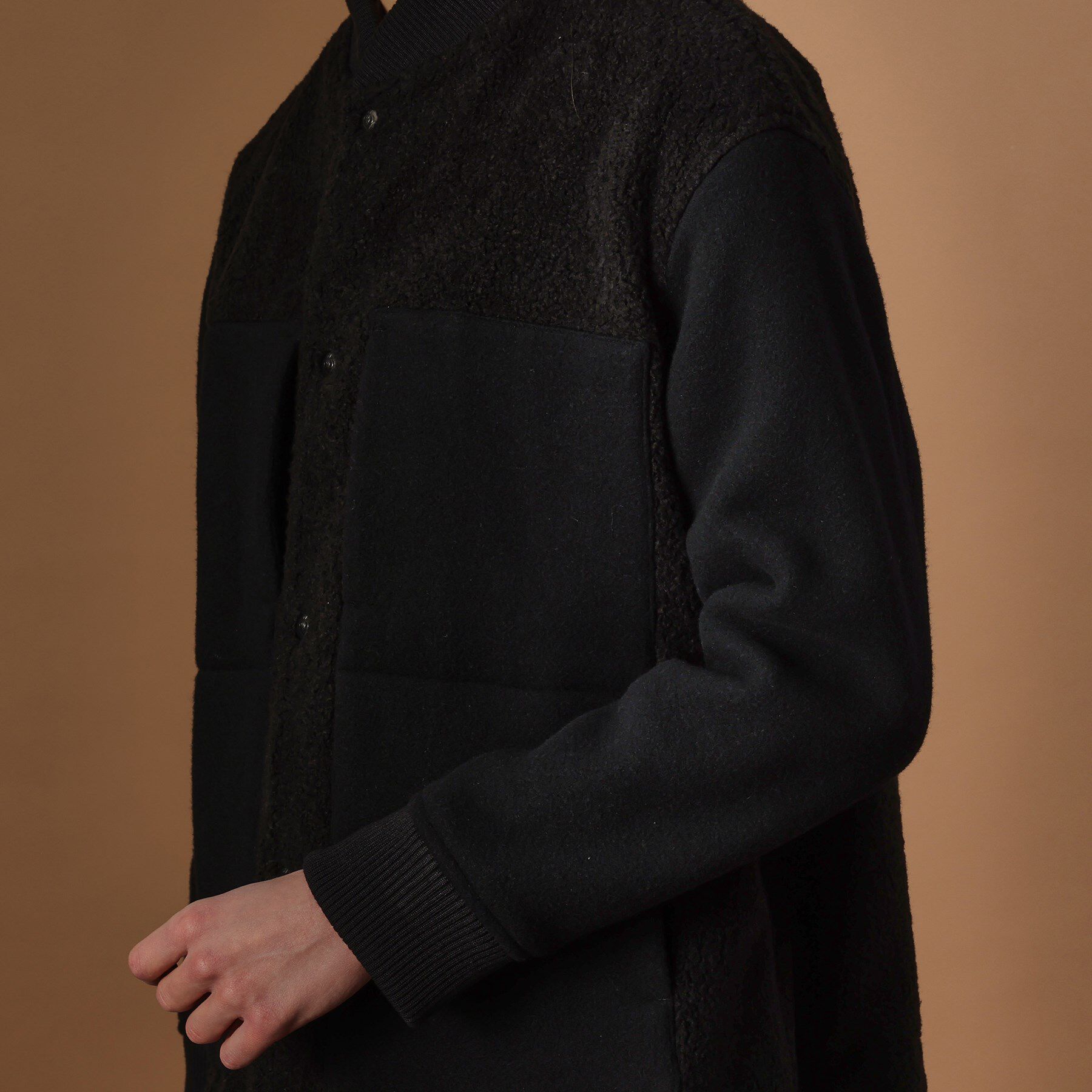 40CARATS&525「2重織りモッサボアパイル コンビブルゾン」|ブルゾン・スタジャン|