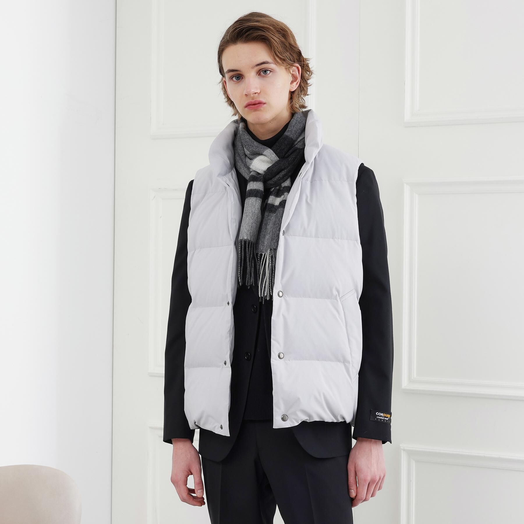 TAKEO KIKUCHI「チェックカシミヤマフラー」|ストール|