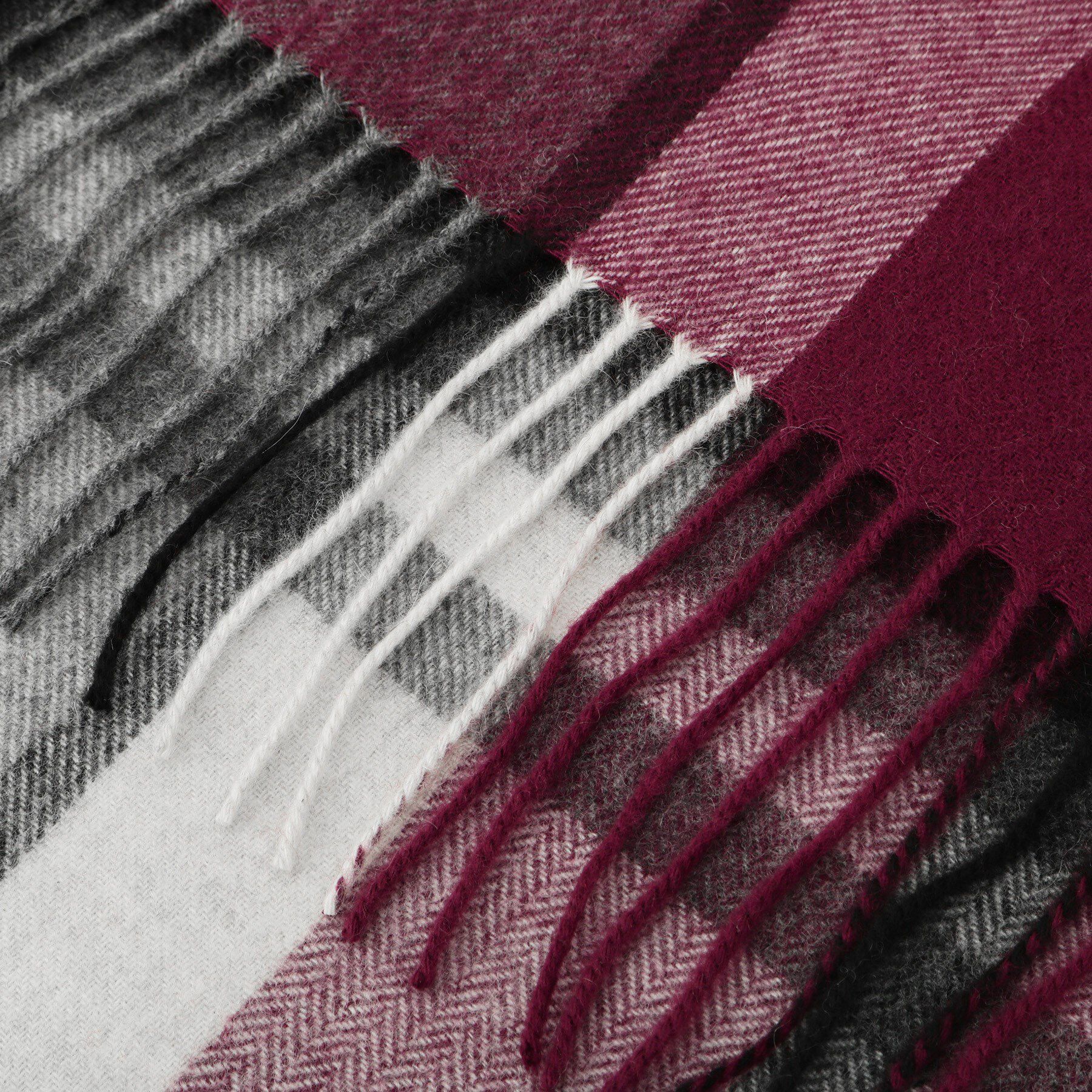 TAKEO KIKUCHI「チェックカシミヤマフラー」|ストール|