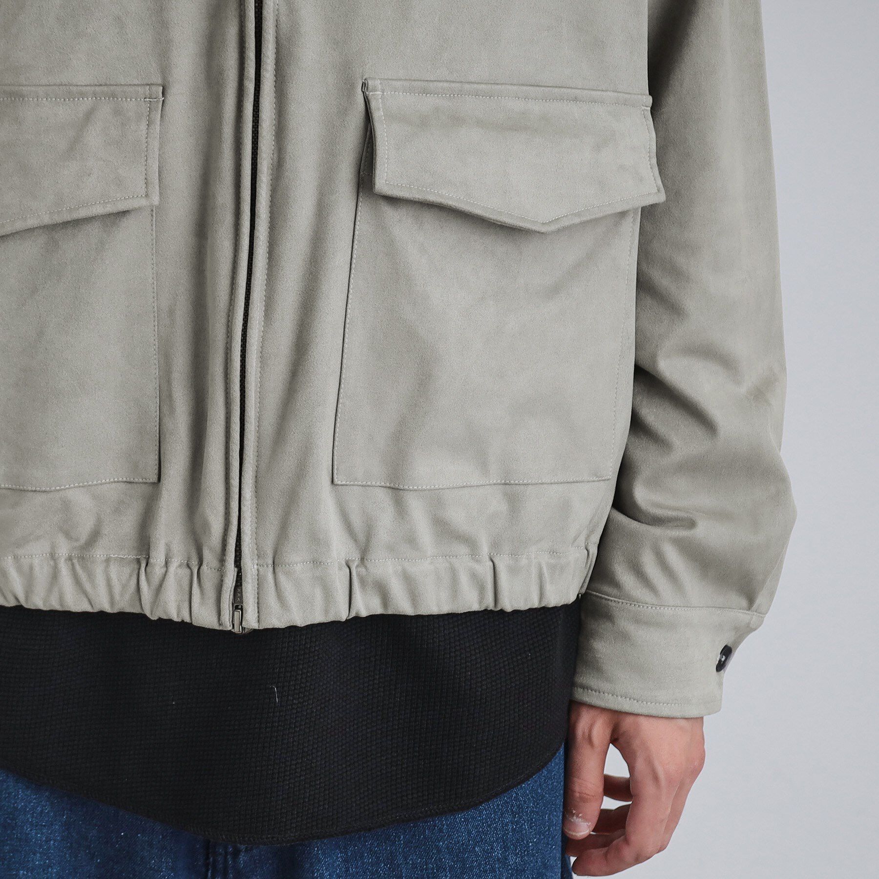 tk.TAKEO KIKUCHI「フェイクスエードシャツアウター」|ブルゾン・スタジャン|