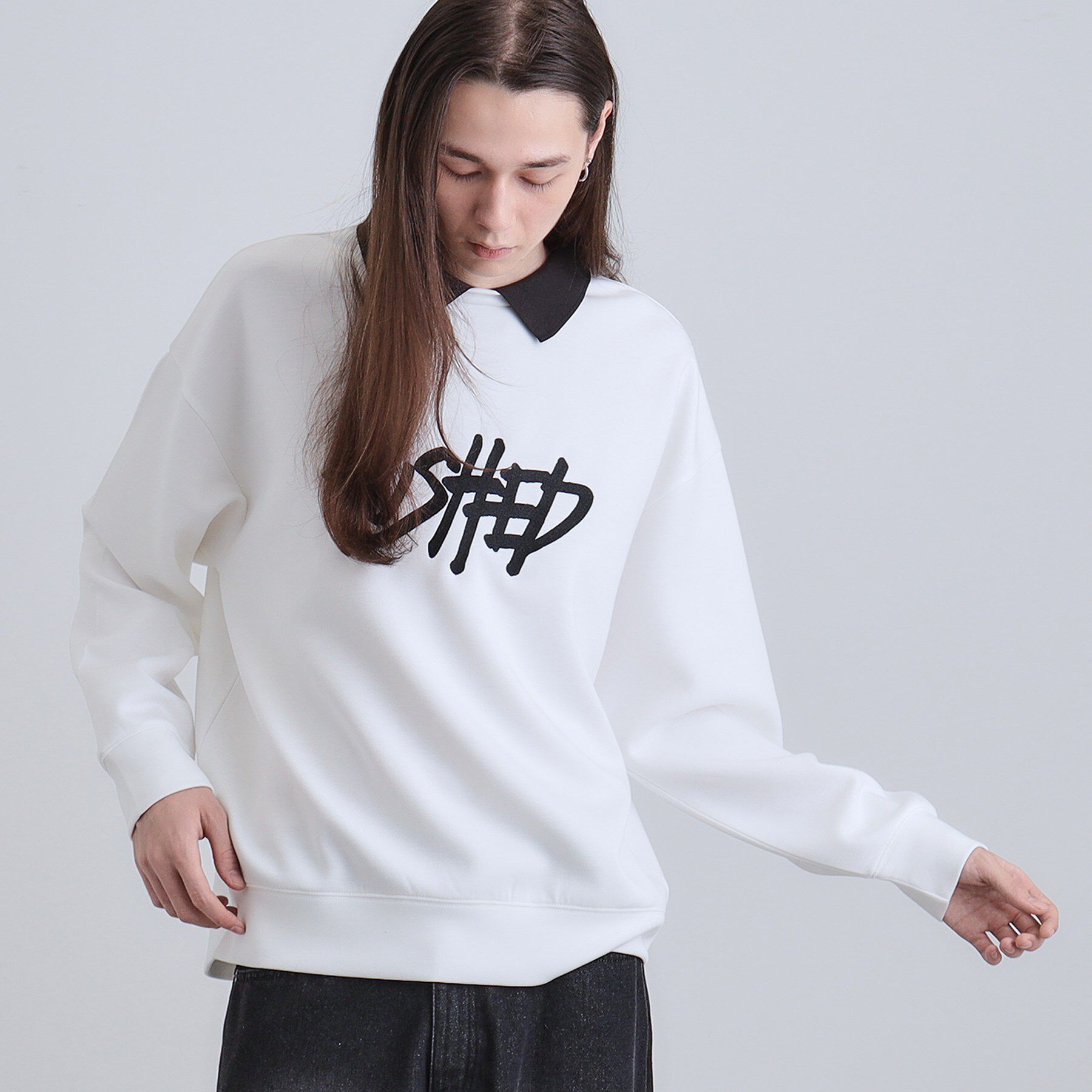 tk.TAKEO KIKUCHI「レタードエンブロレイヤーカラーカットソー」|パーカー|