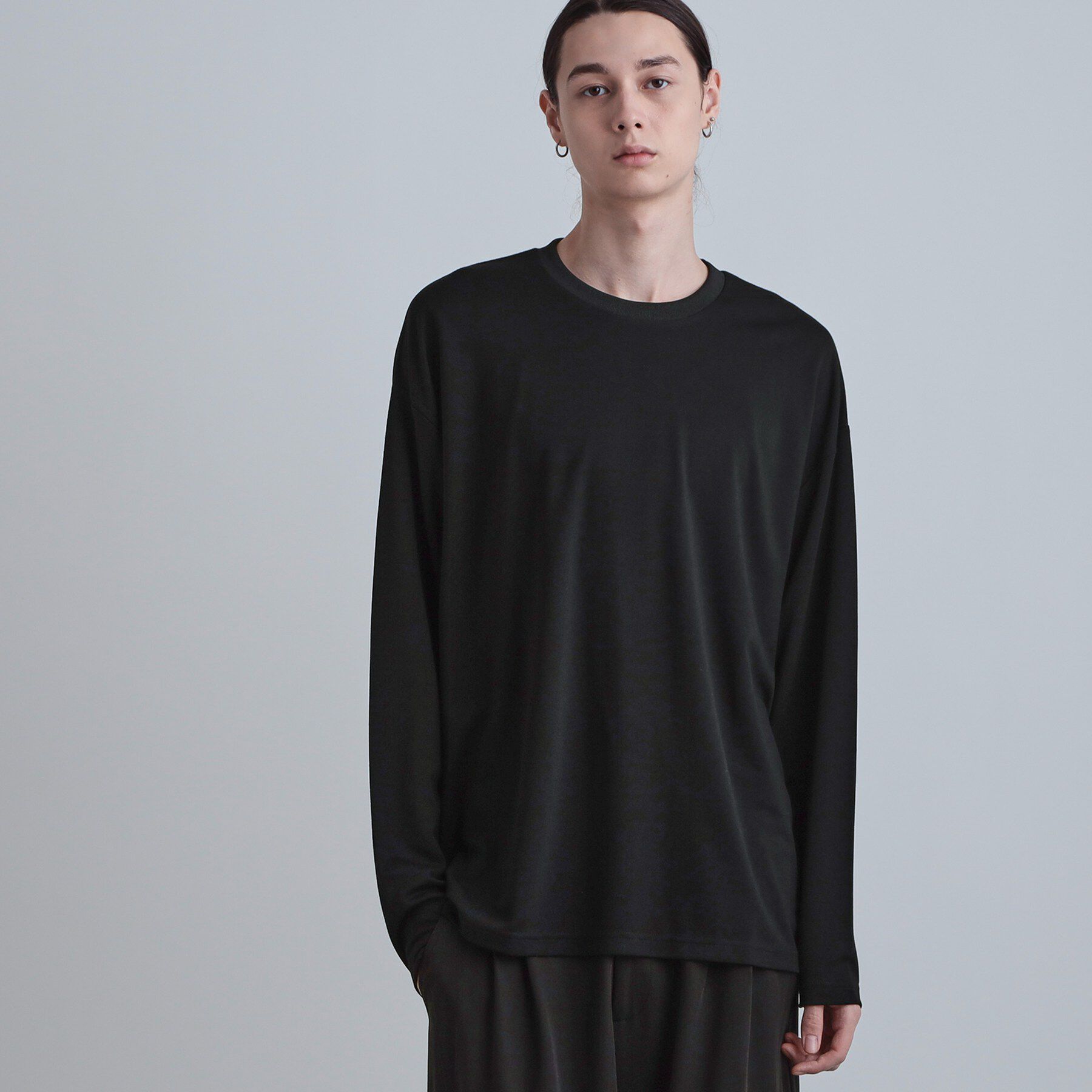 tk.TAKEO KIKUCHI「クルーネックポンチカットソー」|Tシャツ・カットソー|ブラック(019)