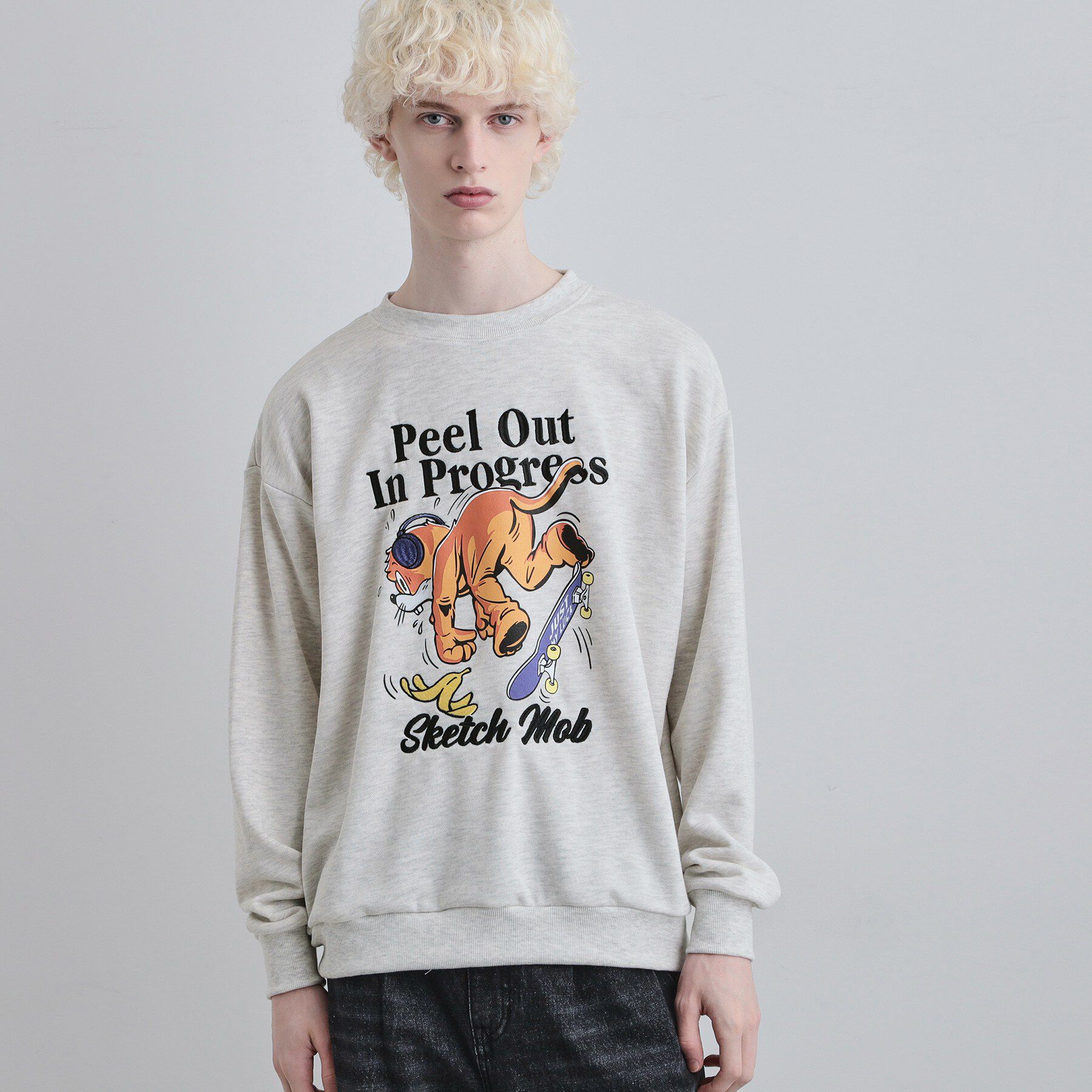 tk.TAKEO KIKUCHI「ポップ刺繍スウェット」|パーカー|グレー(712)