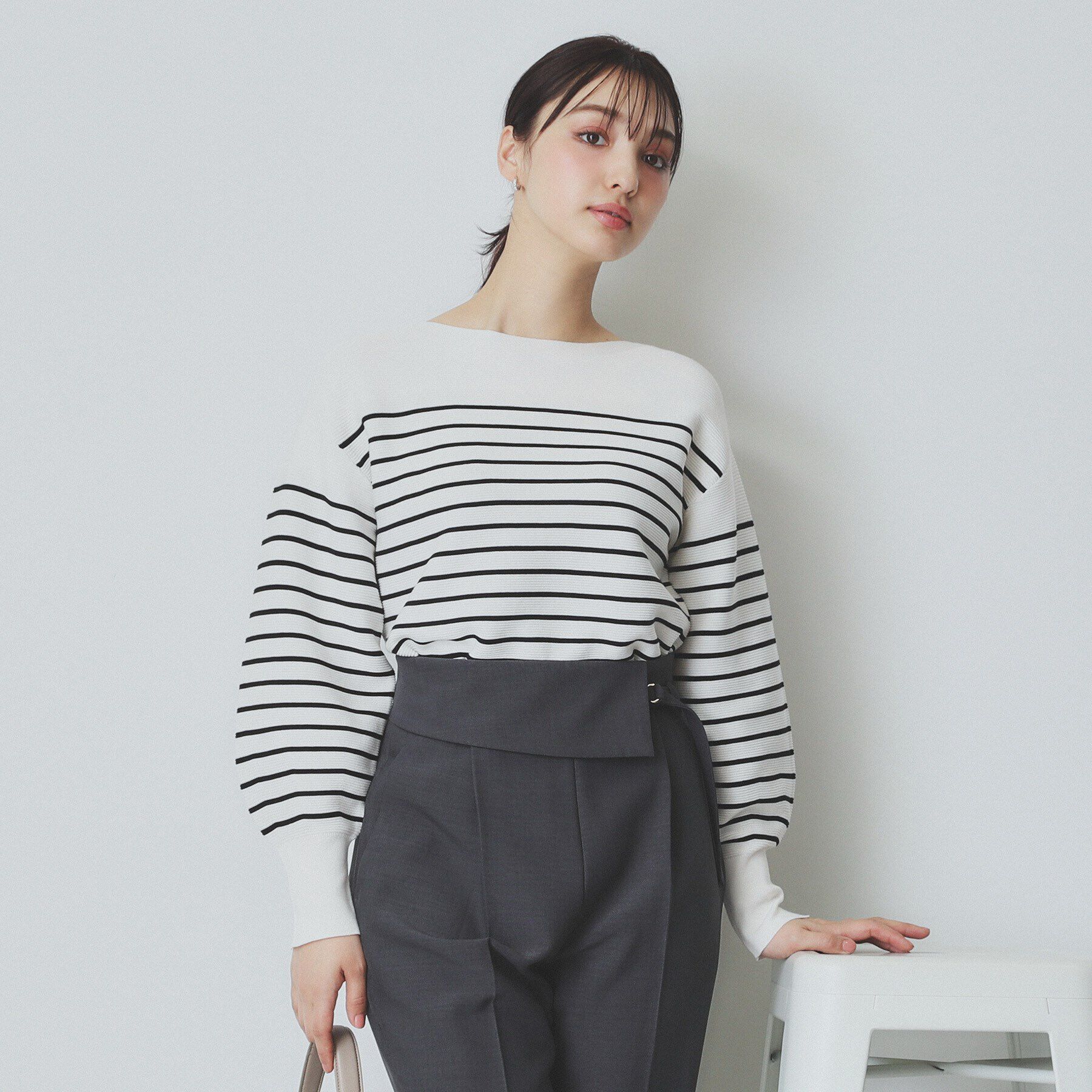 index「《6color》ガーターボートネックニット【UV/洗濯機洗い可】」|ニット・セーター|