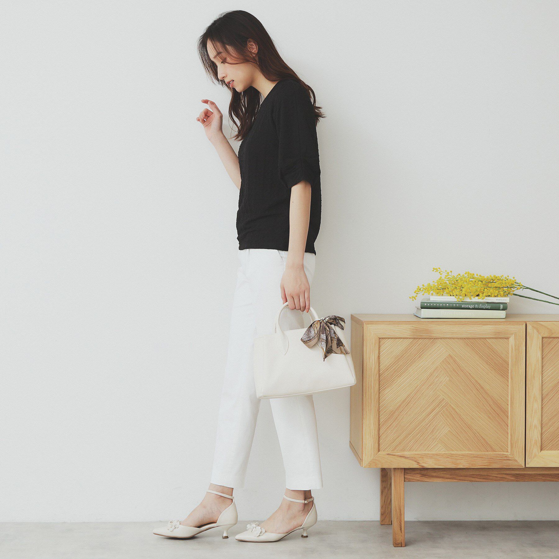 index「シボジャカードタックギャザートップス【洗濯機洗い可】」|Tシャツ・カットソー|