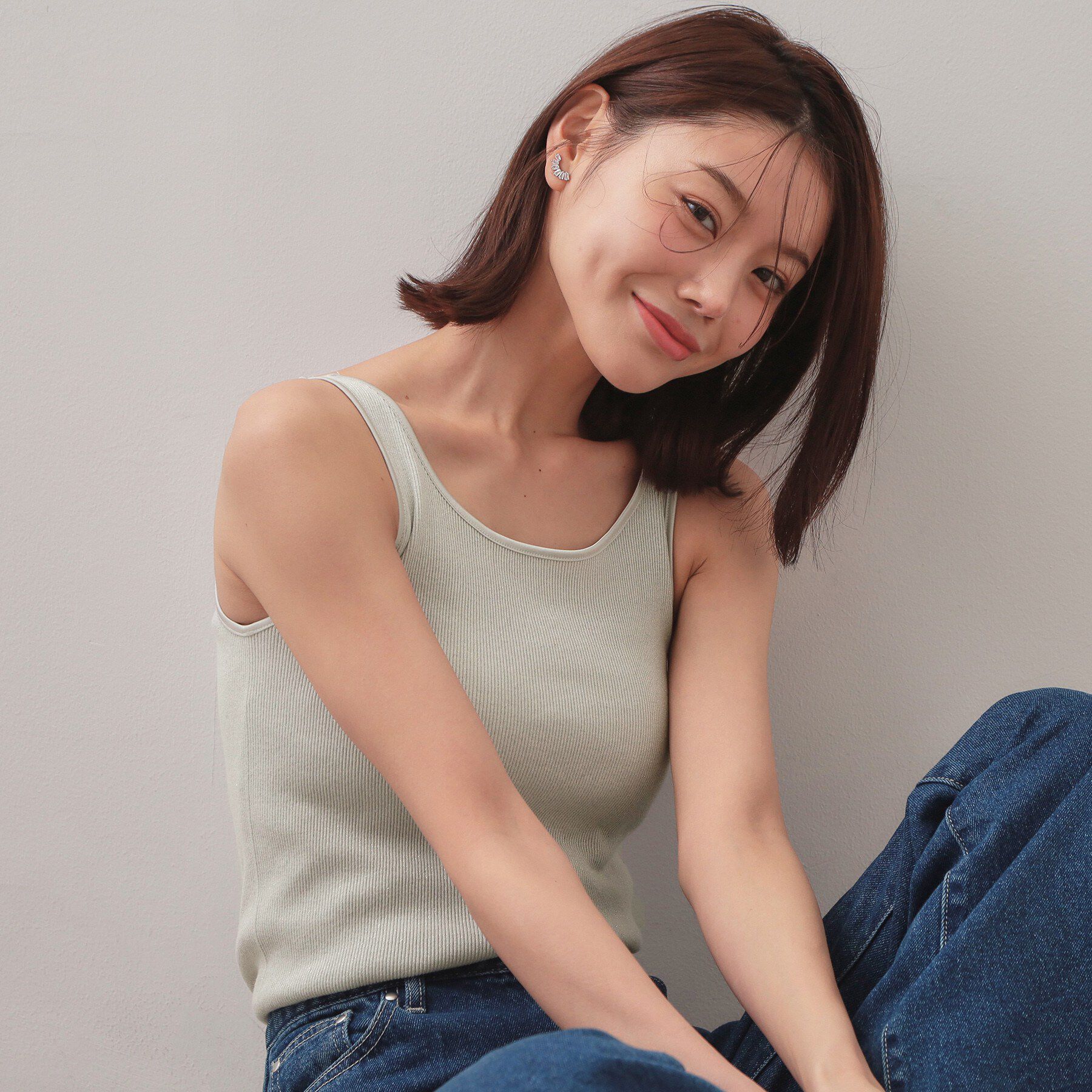 index「前後2WAY サテンパイピングリブタンクトップ【洗濯機洗い可】」|キャミソール|