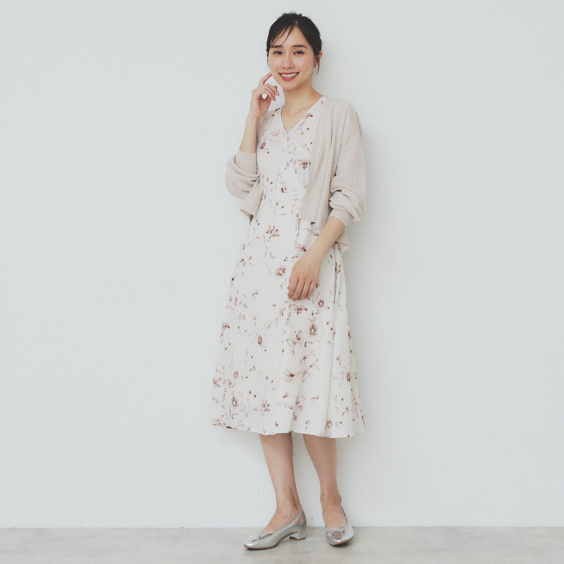 index「《5色展開》コンパクトショートカーディガン【洗濯機洗い可】」|カーディガン|