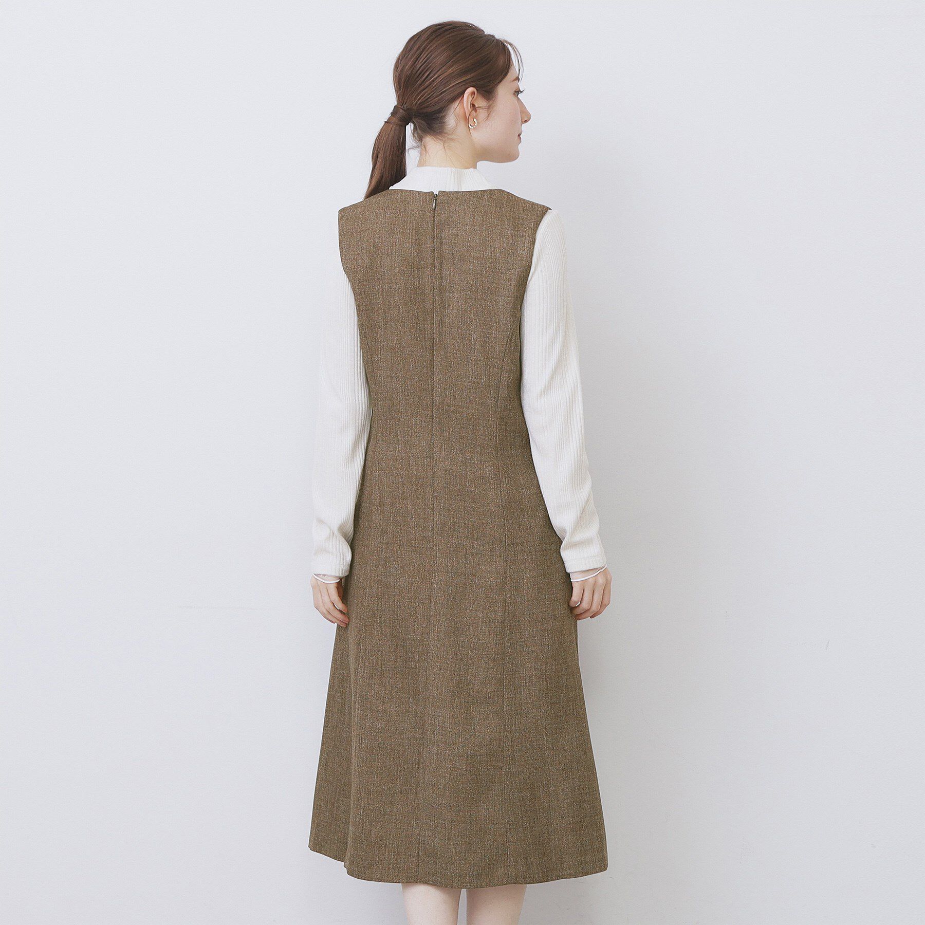 index「ヴィンテージツイードジャンスカ【洗濯機OK/防シワ】」|ワンピース|