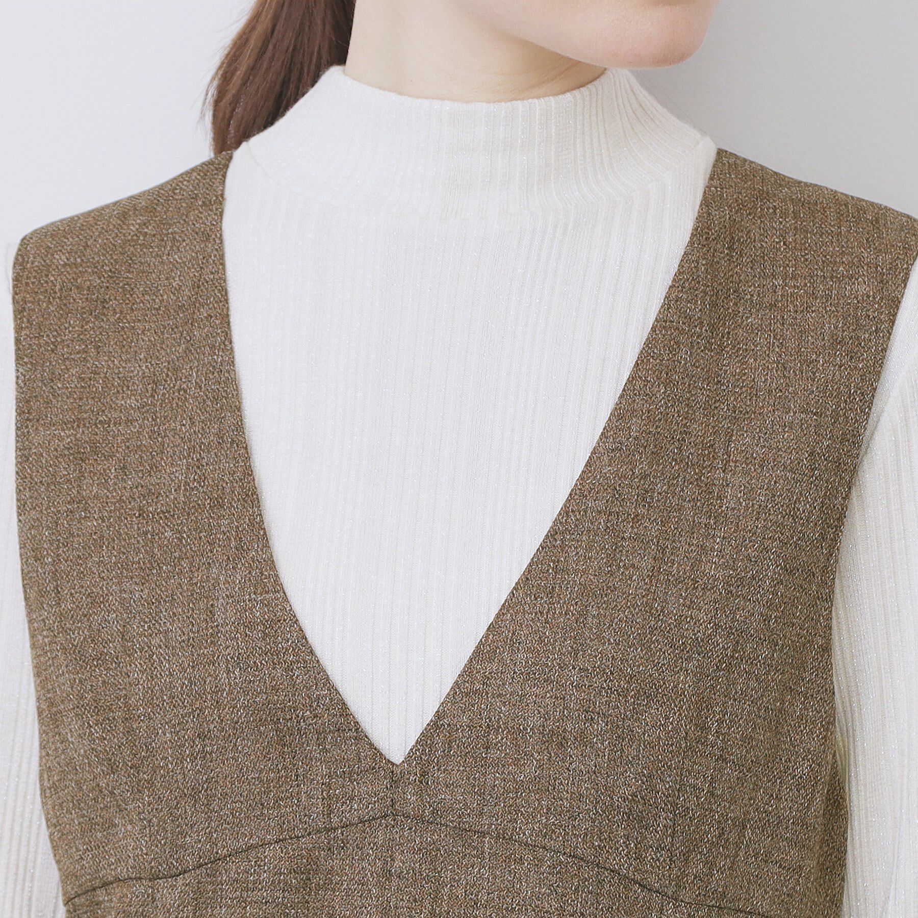 index「ヴィンテージツイードジャンスカ【洗濯機OK/防シワ】」|ワンピース|