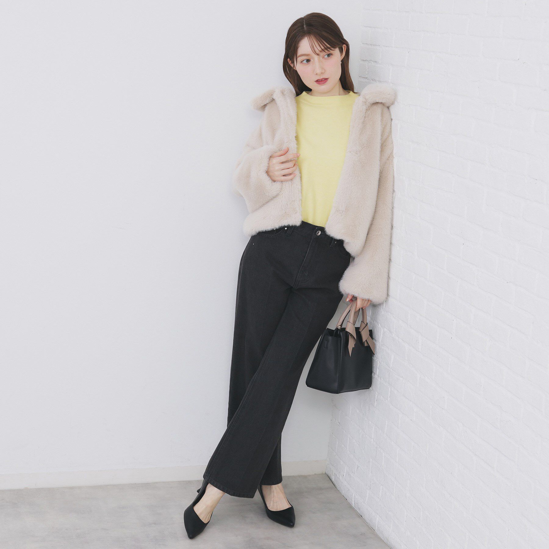 index「ふんわりボトルネックパフスリーブニット【洗濯機OK】」|ニット・セーター|