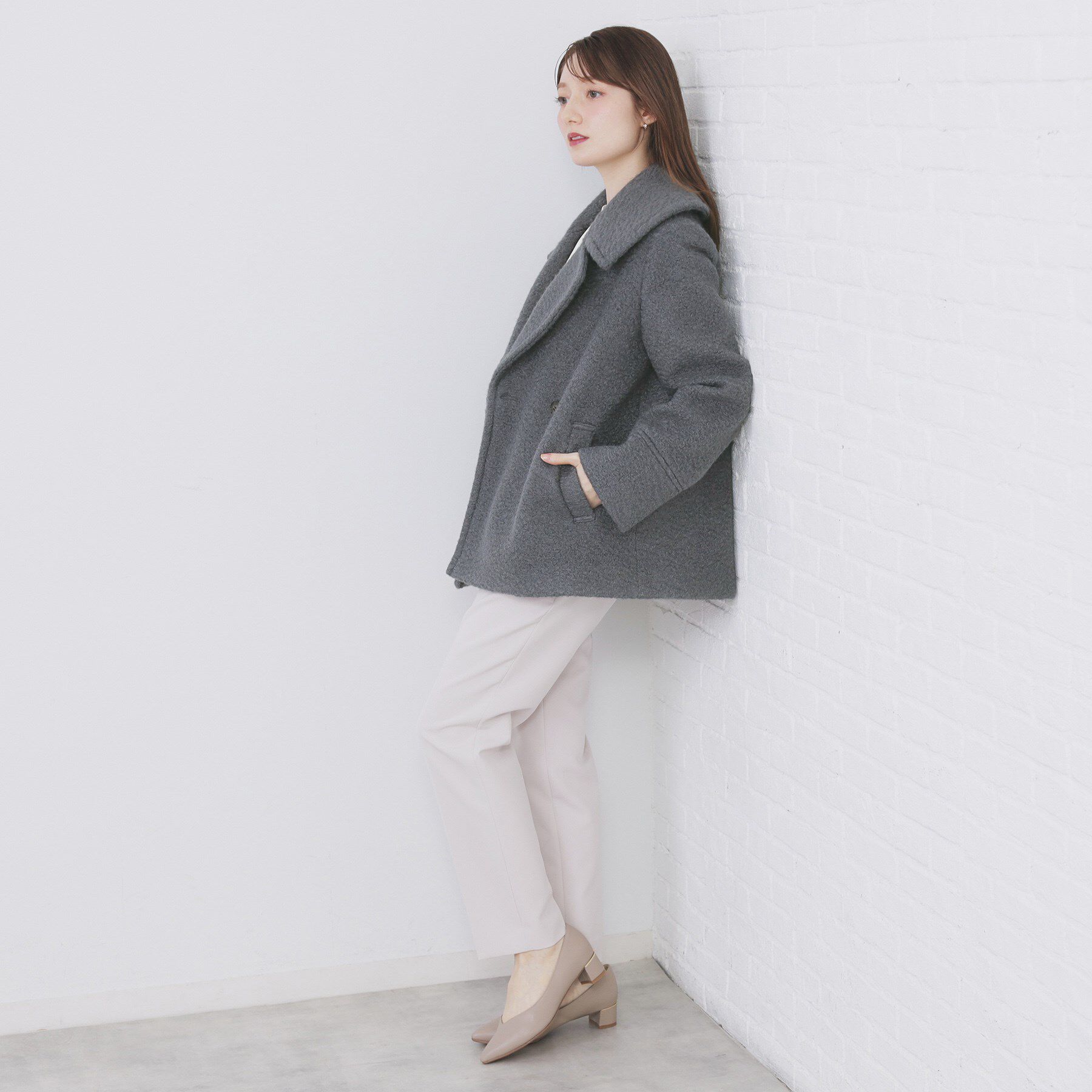 index「ブークレミドルコート【洗える】」|ピーコート|