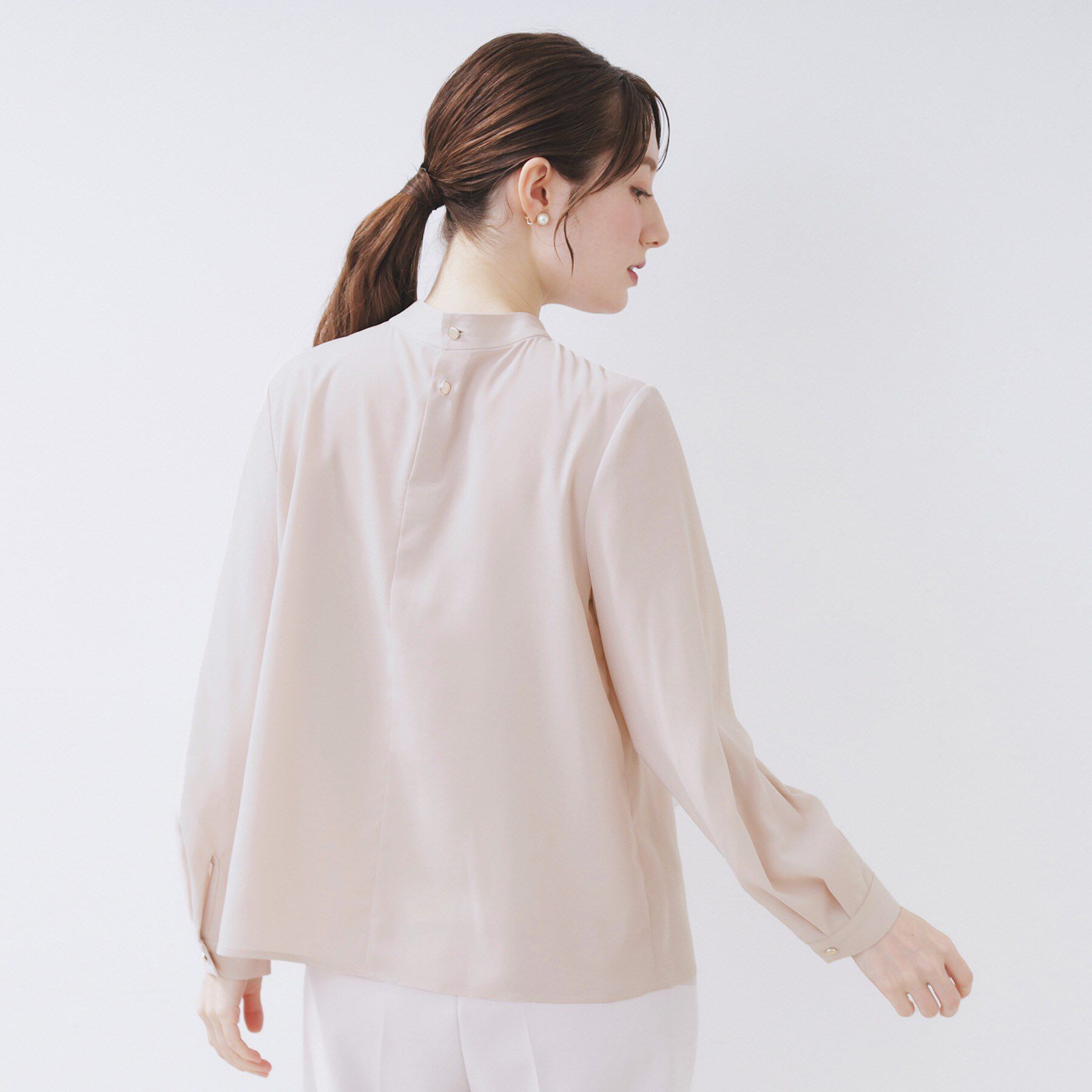 index「ボウタイタックブラウス【洗濯機OK/防シワ】《XS～3L》」|シャツ・ブラウス|