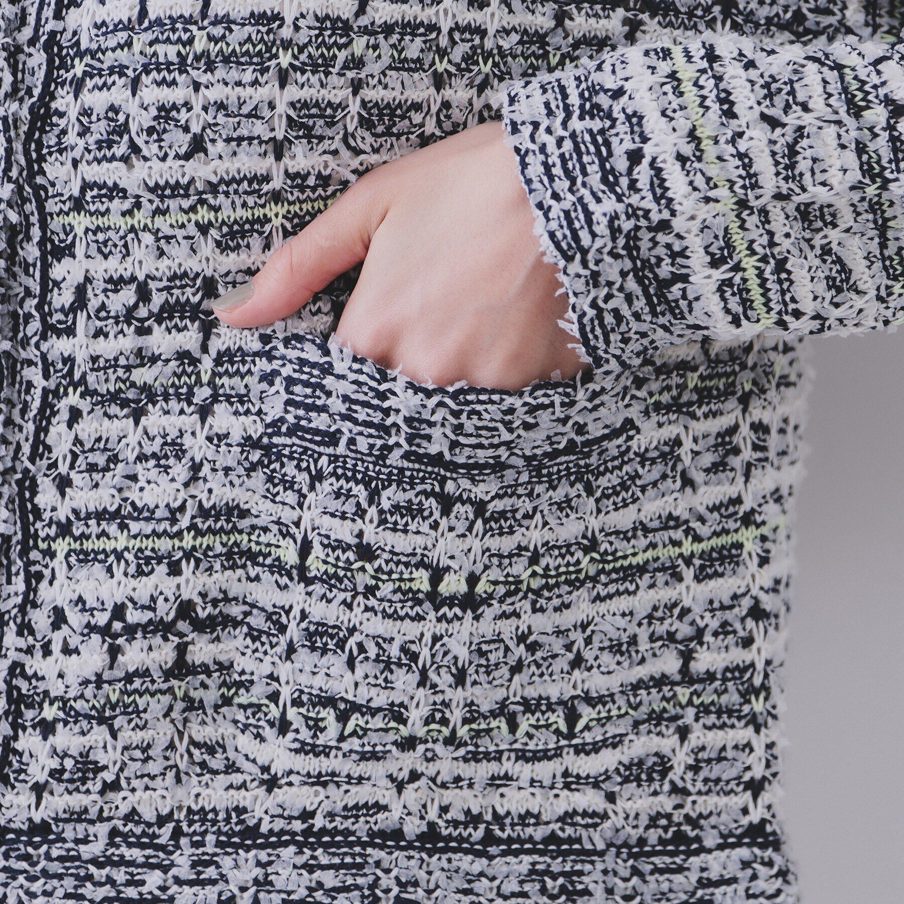 OPAQUE.CLIP「ファンシーMIXニットカーディガン【洗濯機洗い可】」|カーディガン|