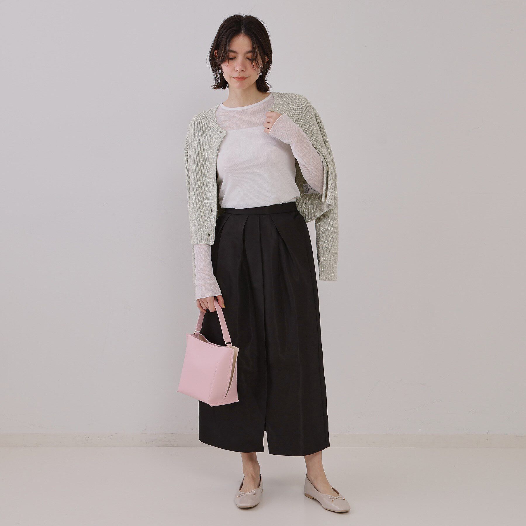 OPAQUE.CLIP「シアーリブカットソー【洗濯機洗い可】」|Tシャツ・カットソー|