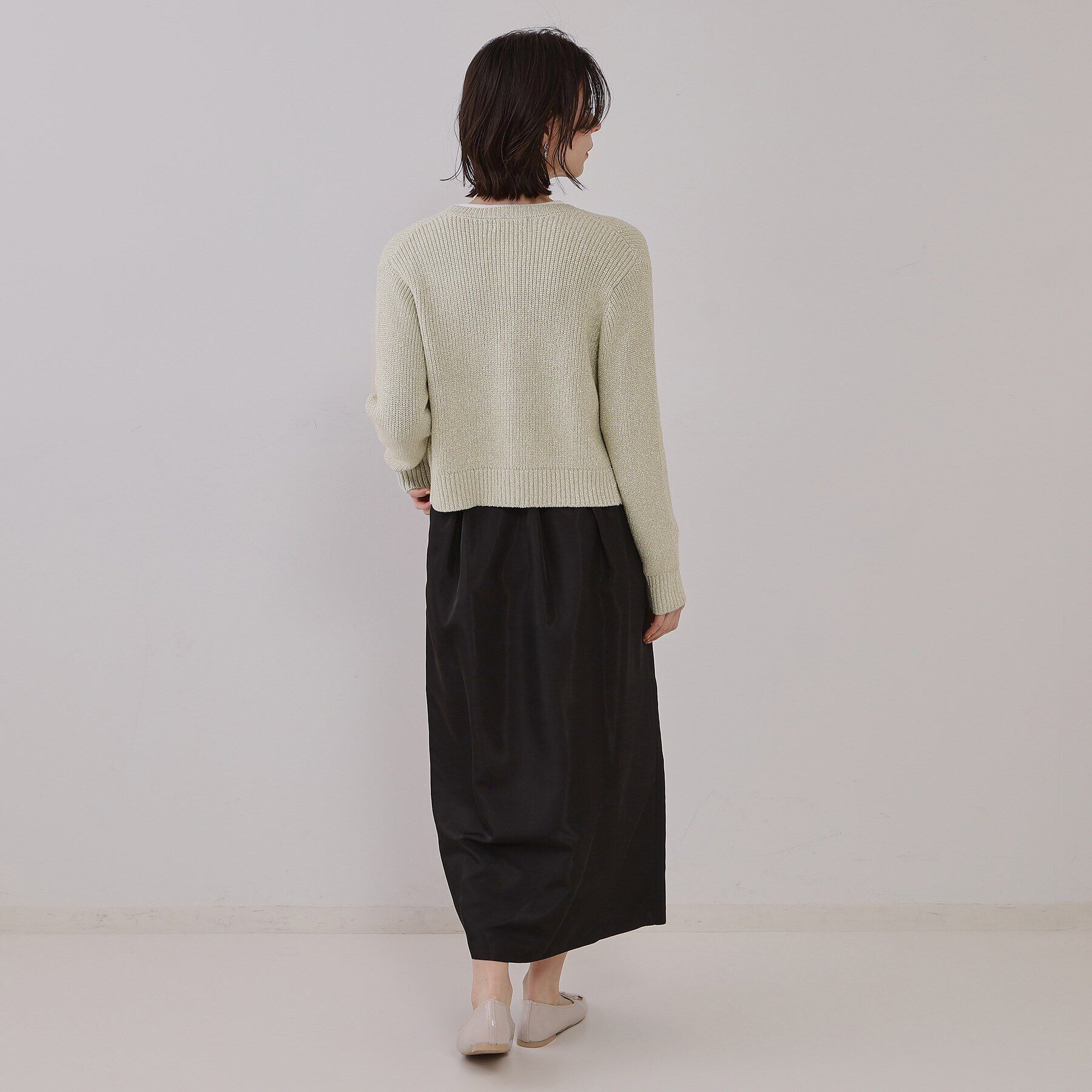 OPAQUE.CLIP「ラメヤーンニットカーディガン【洗濯機洗い可】」|カーディガン|