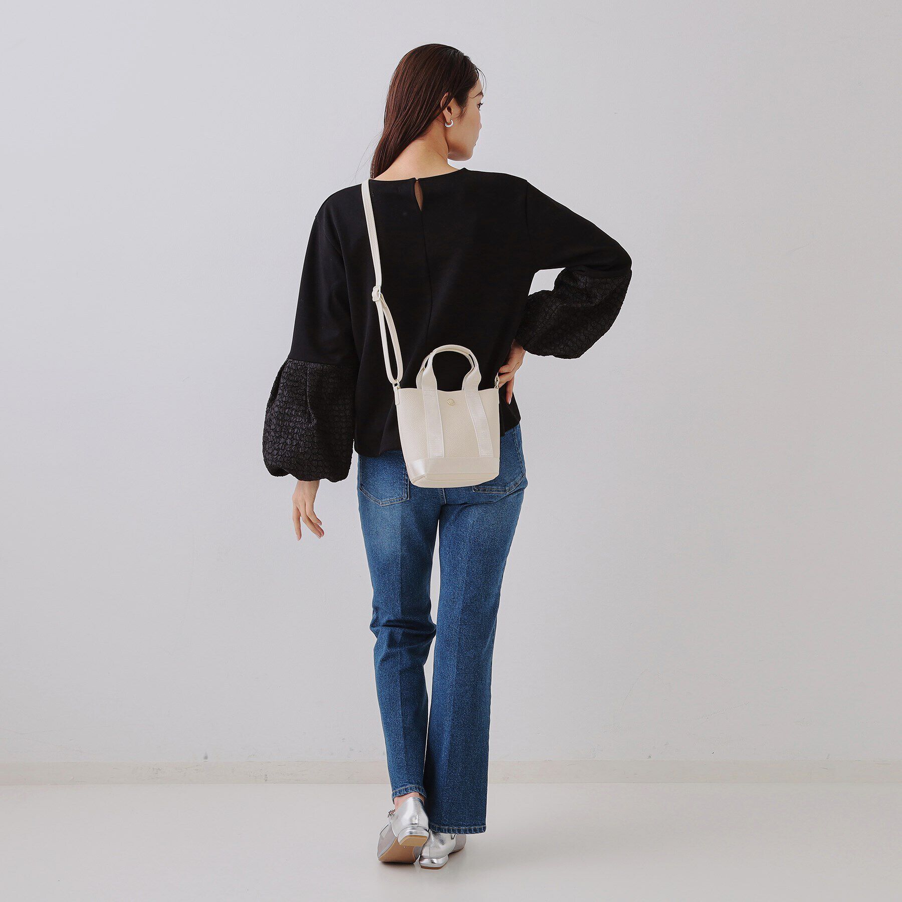 OPAQUE.CLIP「【長さ調整可能】シュリンク合皮コンビミニショルダーバッグ」|ショルダー・メッセンジャー|