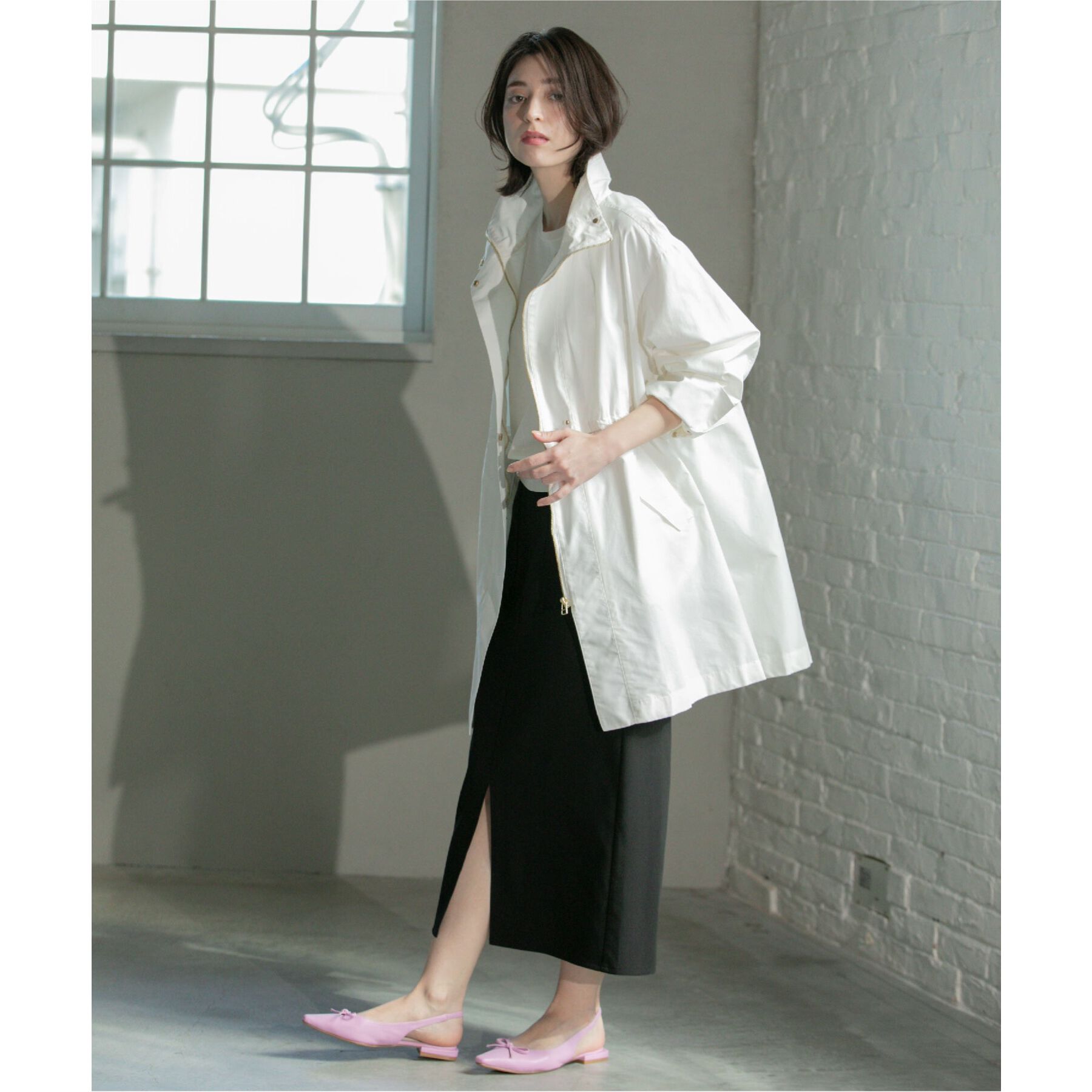 OPAQUE.CLIP「ストレッチダブルポケットタイトスカート【洗濯機洗い可/防シワ】」|スカート|