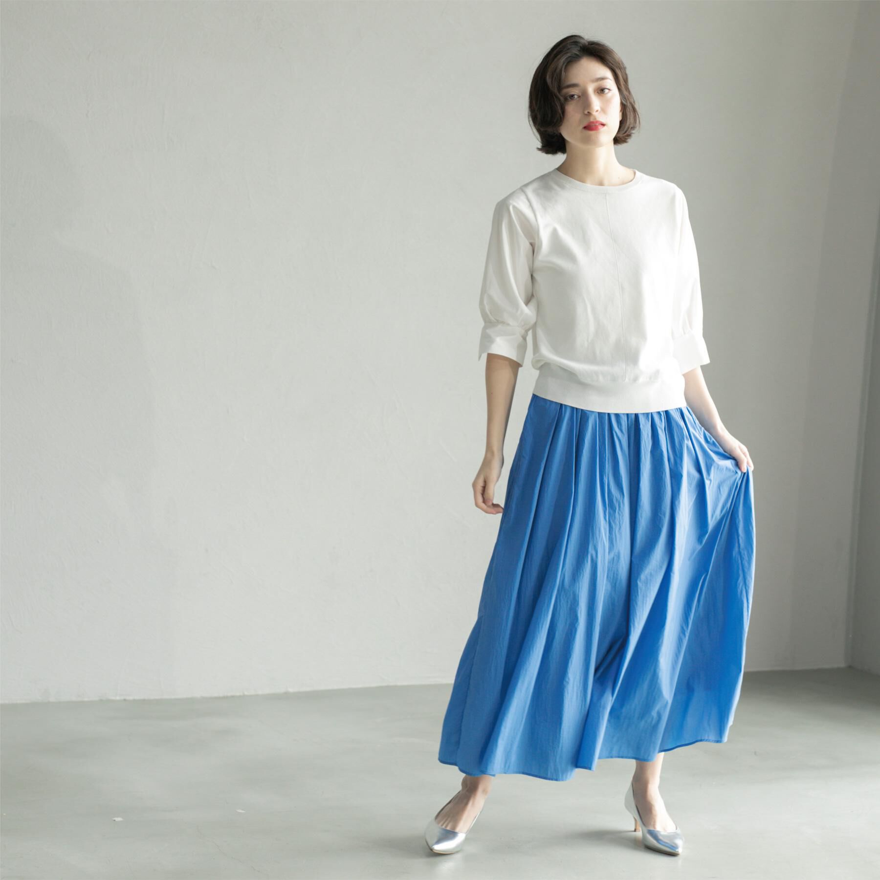 OPAQUE.CLIP「シアーヴィンテージイージーフレアスカート【洗濯機洗い可】」|スカート|