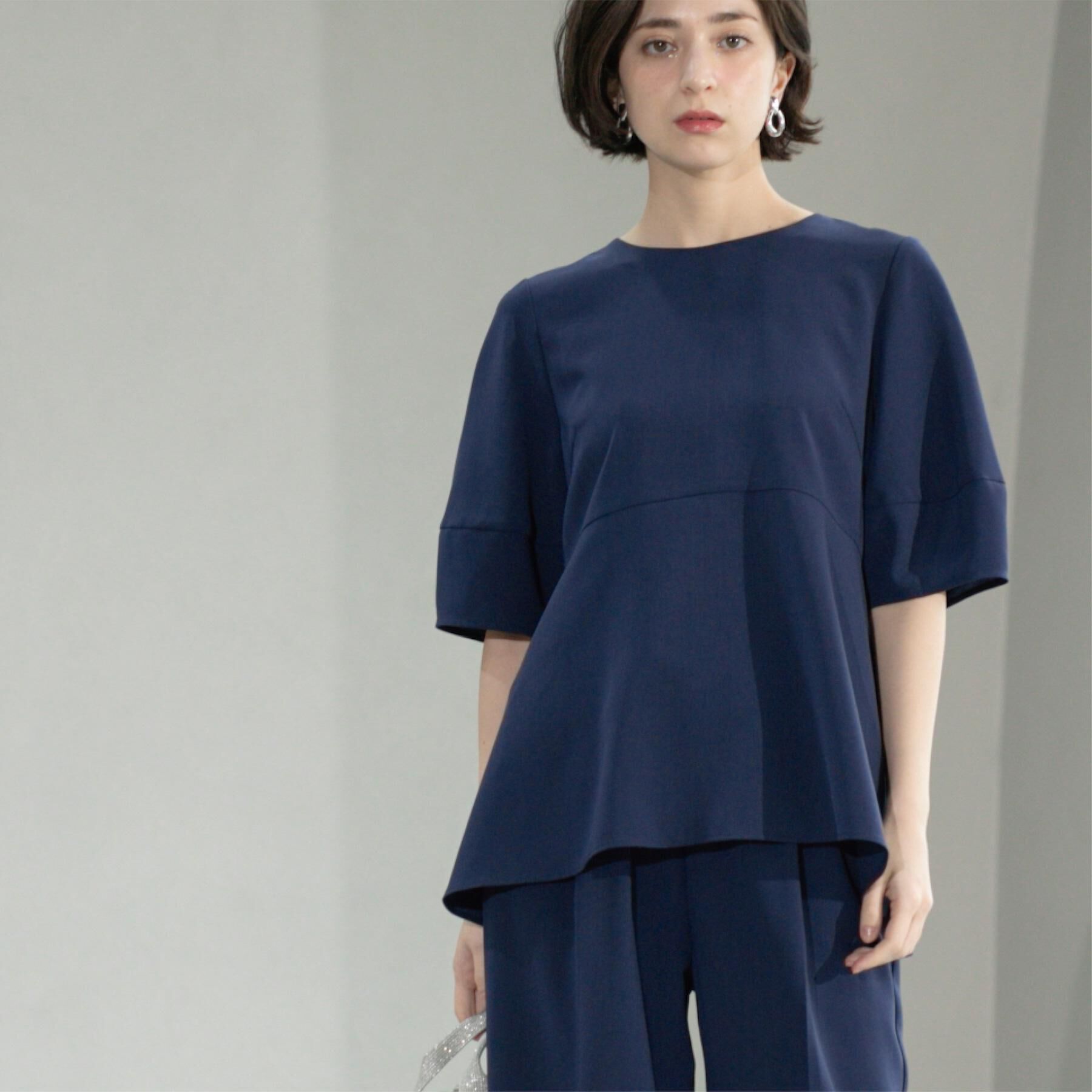 OPAQUE.CLIP「《6色展開》ストレッチペプラムブラウス/セットアップ対応【洗濯機洗い可/防シワ】」|シャツ・ブラウス|