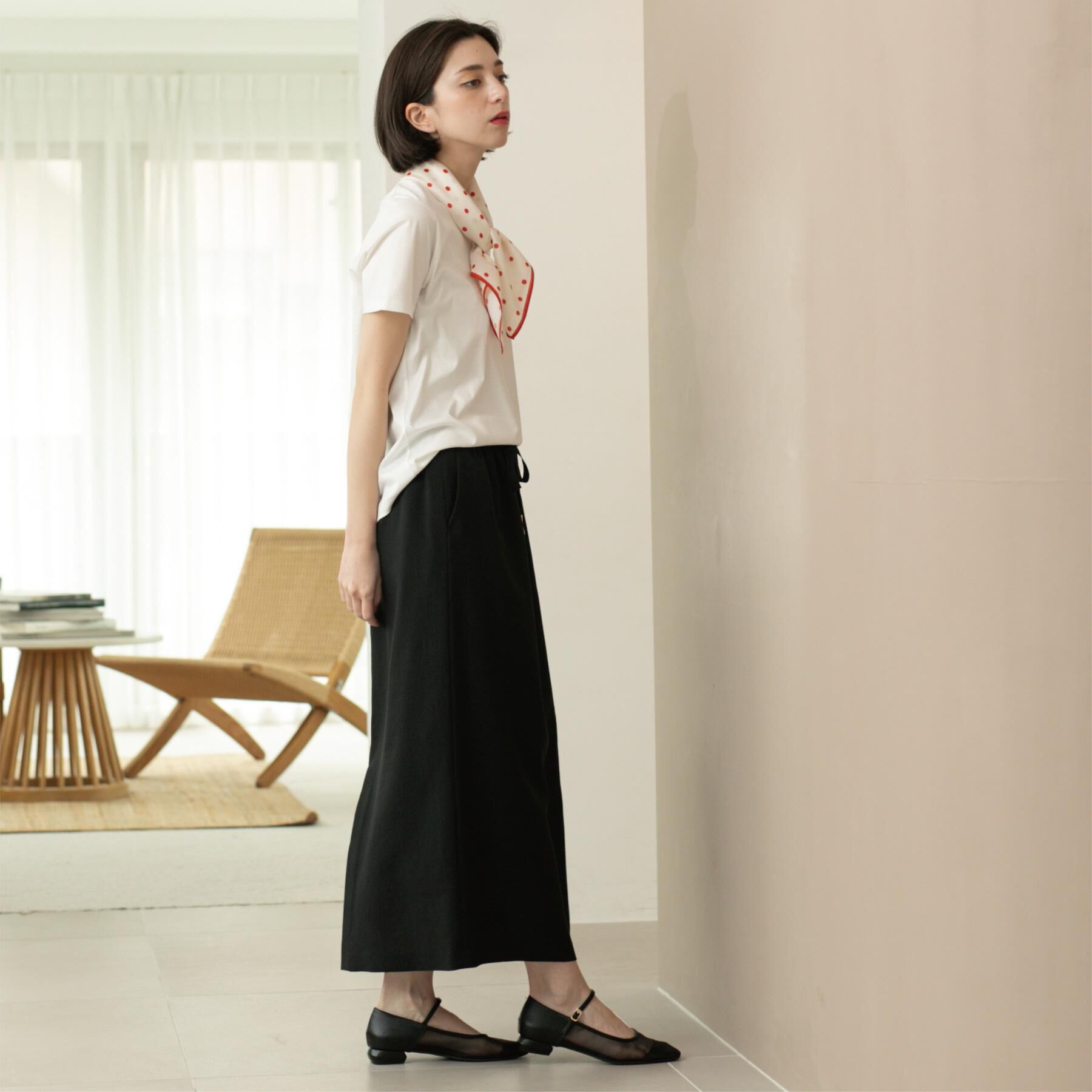 OPAQUE.CLIP「リネンライクイージースカート【洗濯機洗い可/吸水速乾/接触冷感】」|スカート|