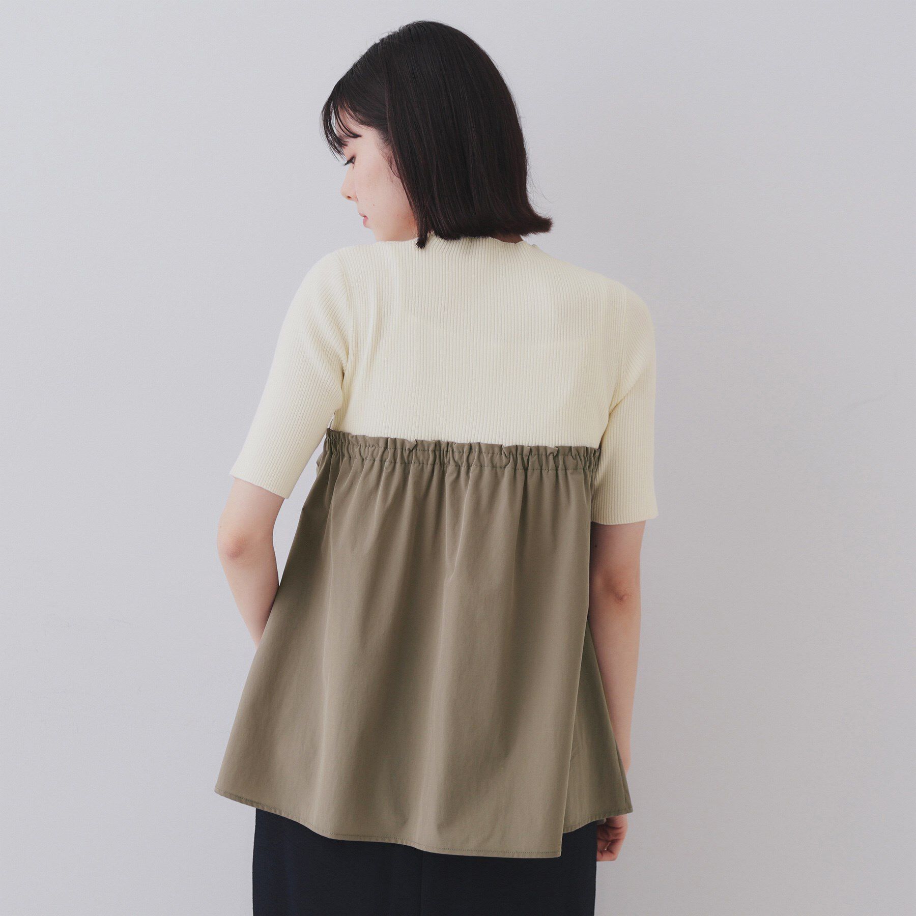 OPAQUE.CLIP「リボンビスチェドッキングニット【洗濯機洗い可】」|ニット・セーター|