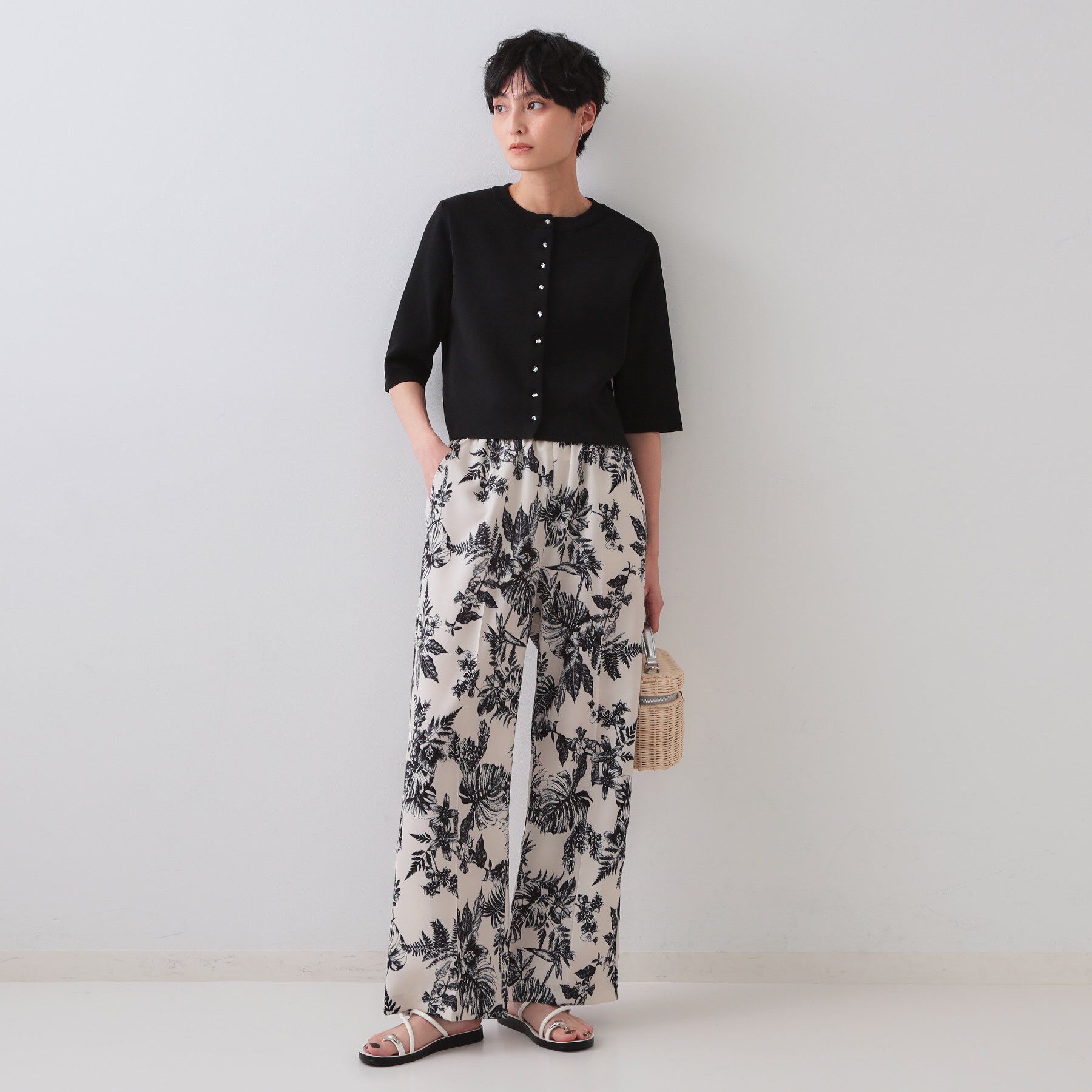 OPAQUE.CLIP「ショートニットカーディガン【洗濯機洗い可】」|カーディガン|