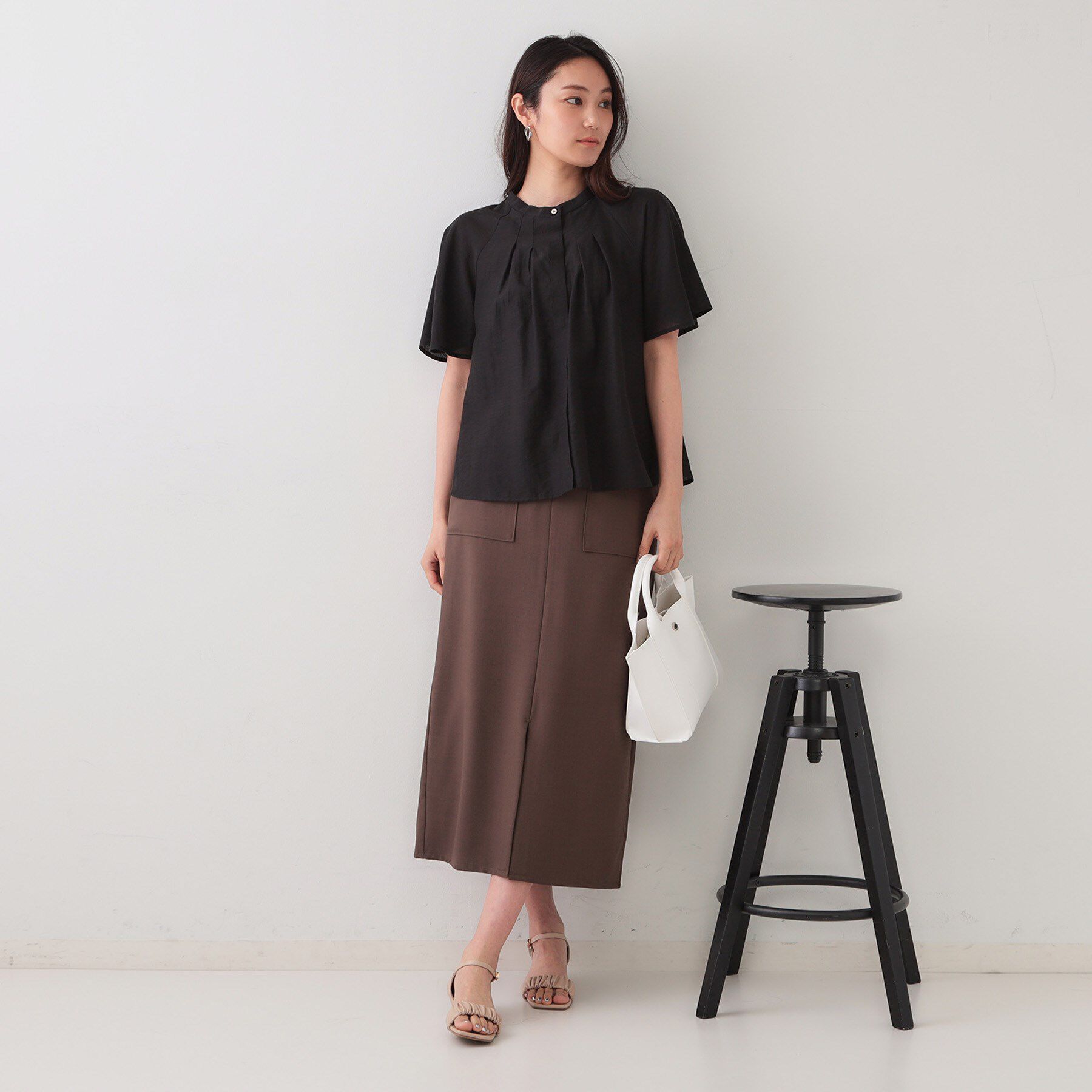 OPAQUE.CLIP「シアーフレアスリーブブラウス【洗濯機洗い可】」|シャツ・ブラウス|