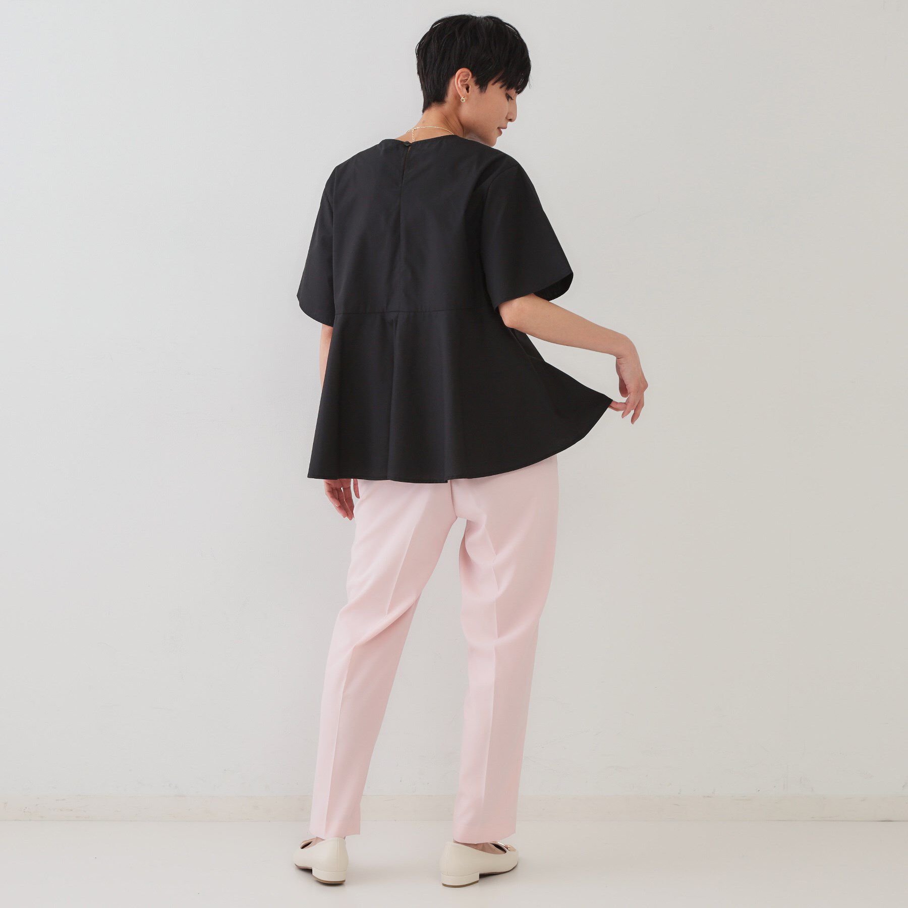 OPAQUE.CLIP「フリルデザインペプラムブラウス【洗濯機洗い可】」|シャツ・ブラウス|