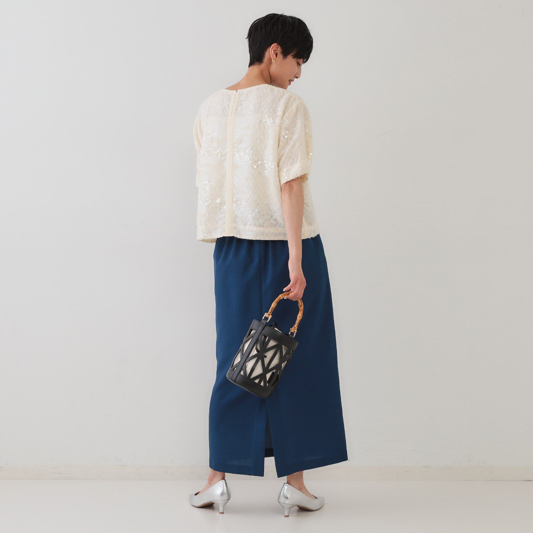 OPAQUE.CLIP「スパンコールブラウス【洗える】」|シャツ・ブラウス|